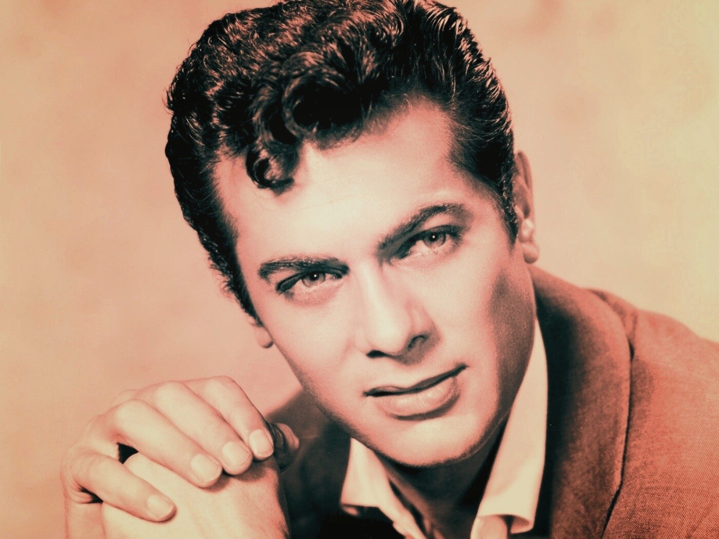 Чёрно белое фото Тони Кёртиса обои