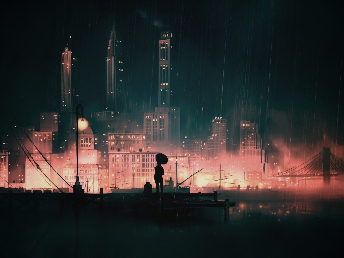 Дядька с зонтиком же обои