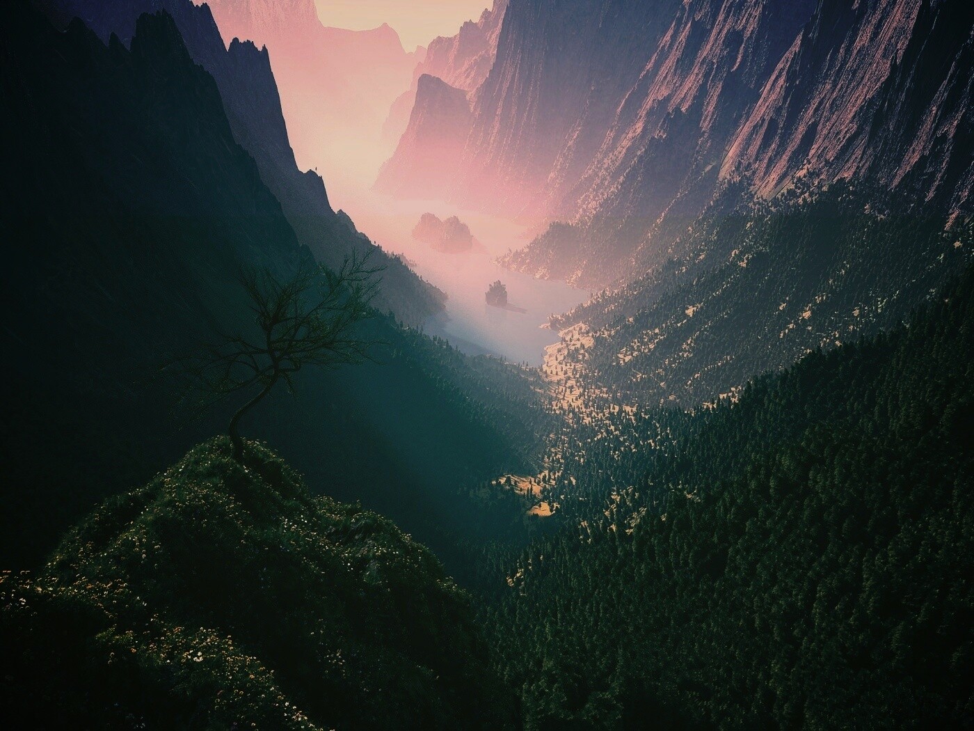 Озеро на перевале обои