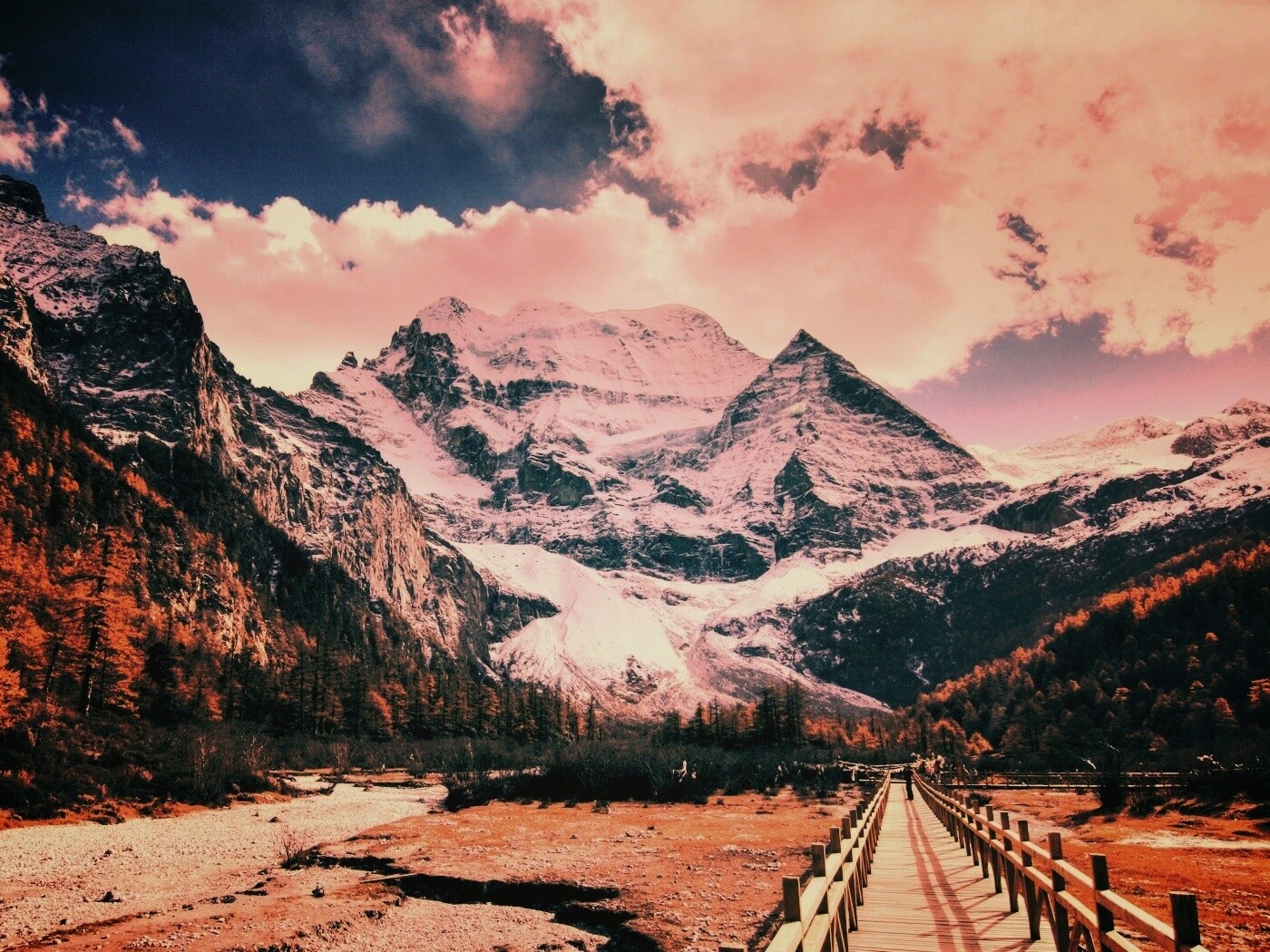 Дорога в горы обои