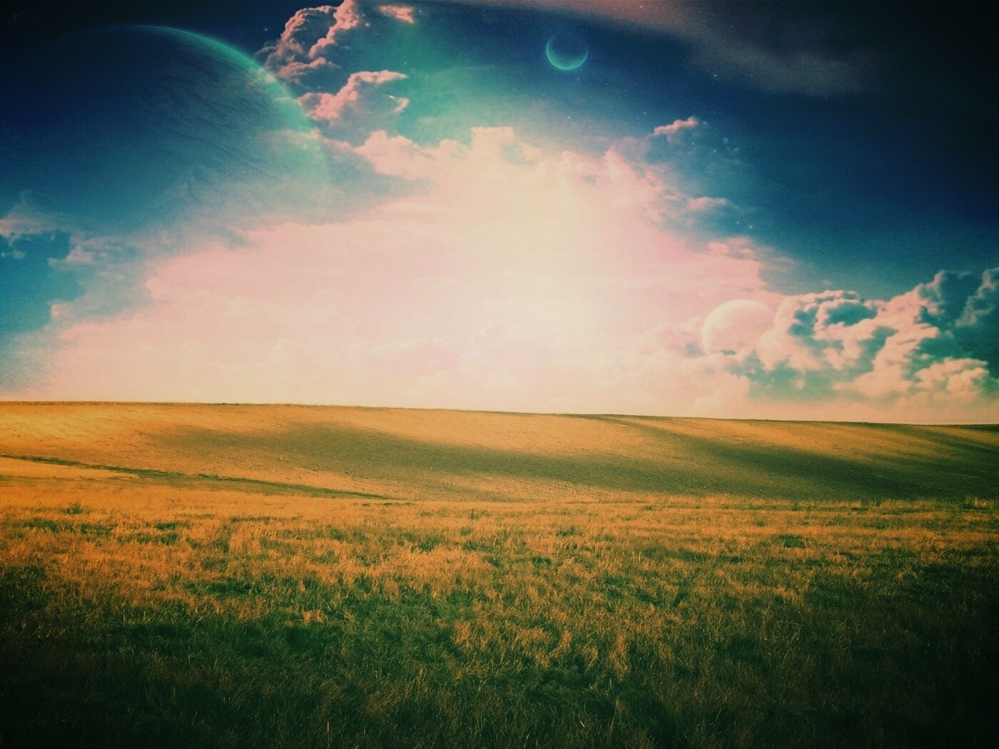 Луг на другой планете обои