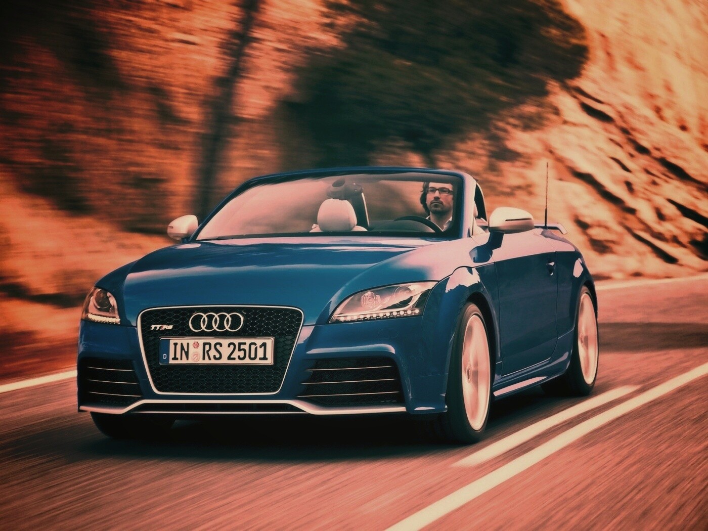 Кабриолет ауди: вид спереди обои