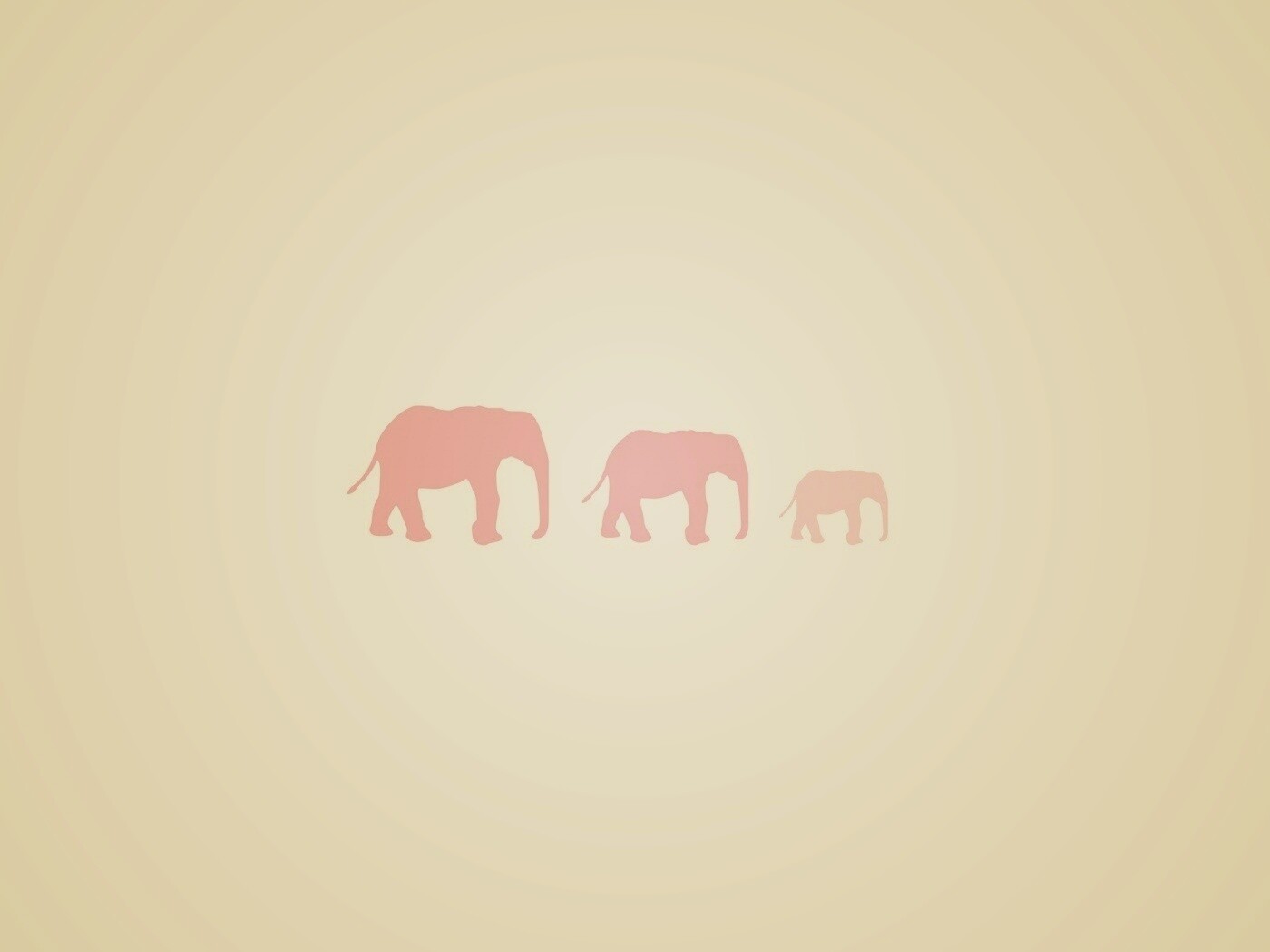 Вереница слонов обои