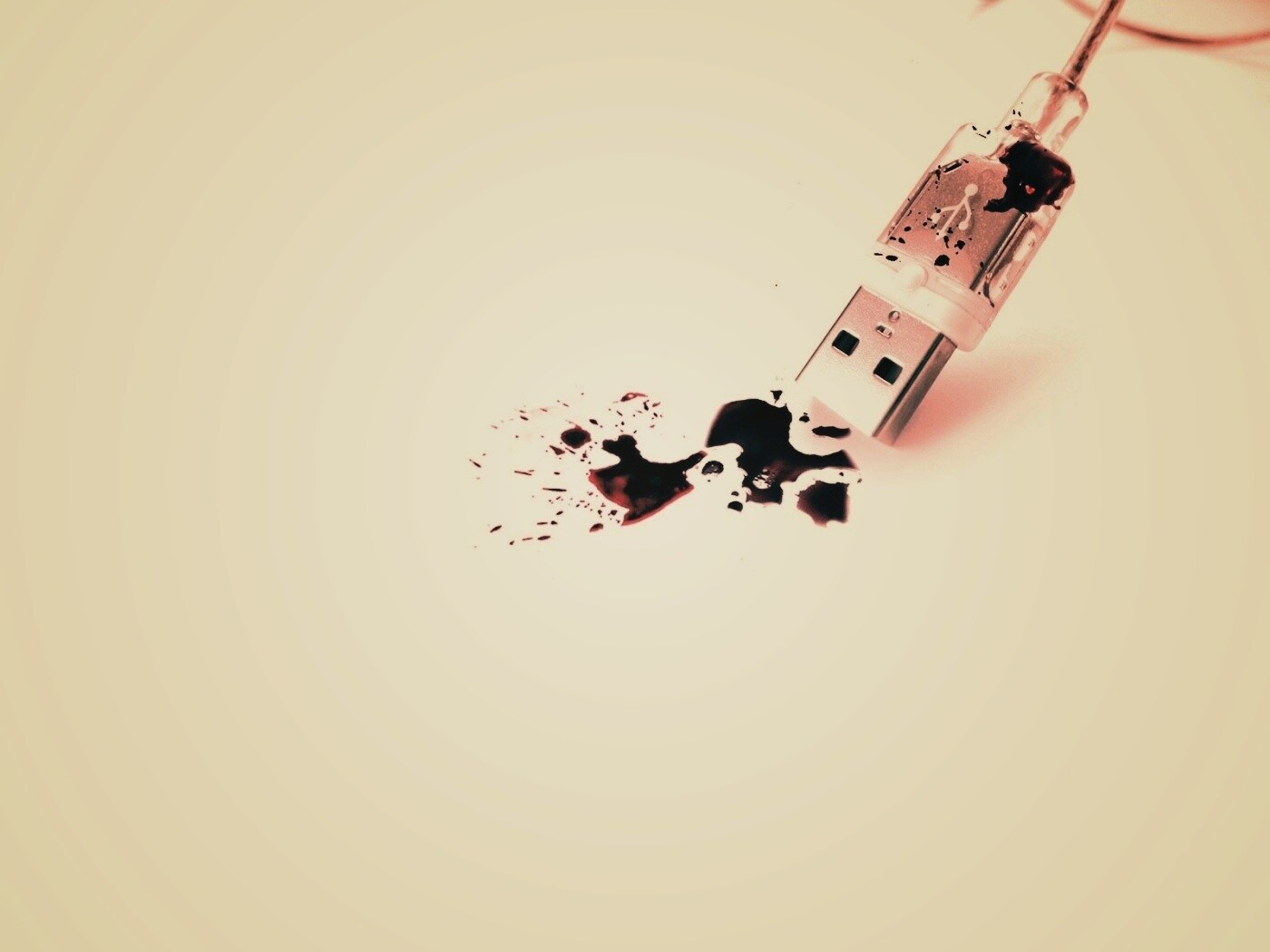 Кровавый usb обои