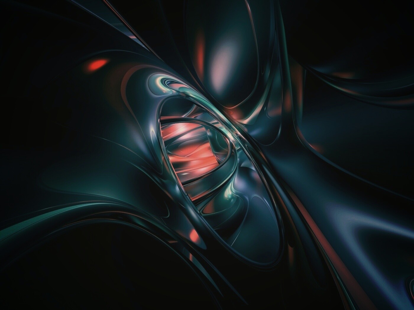 Темная переливчатая абстракция обои