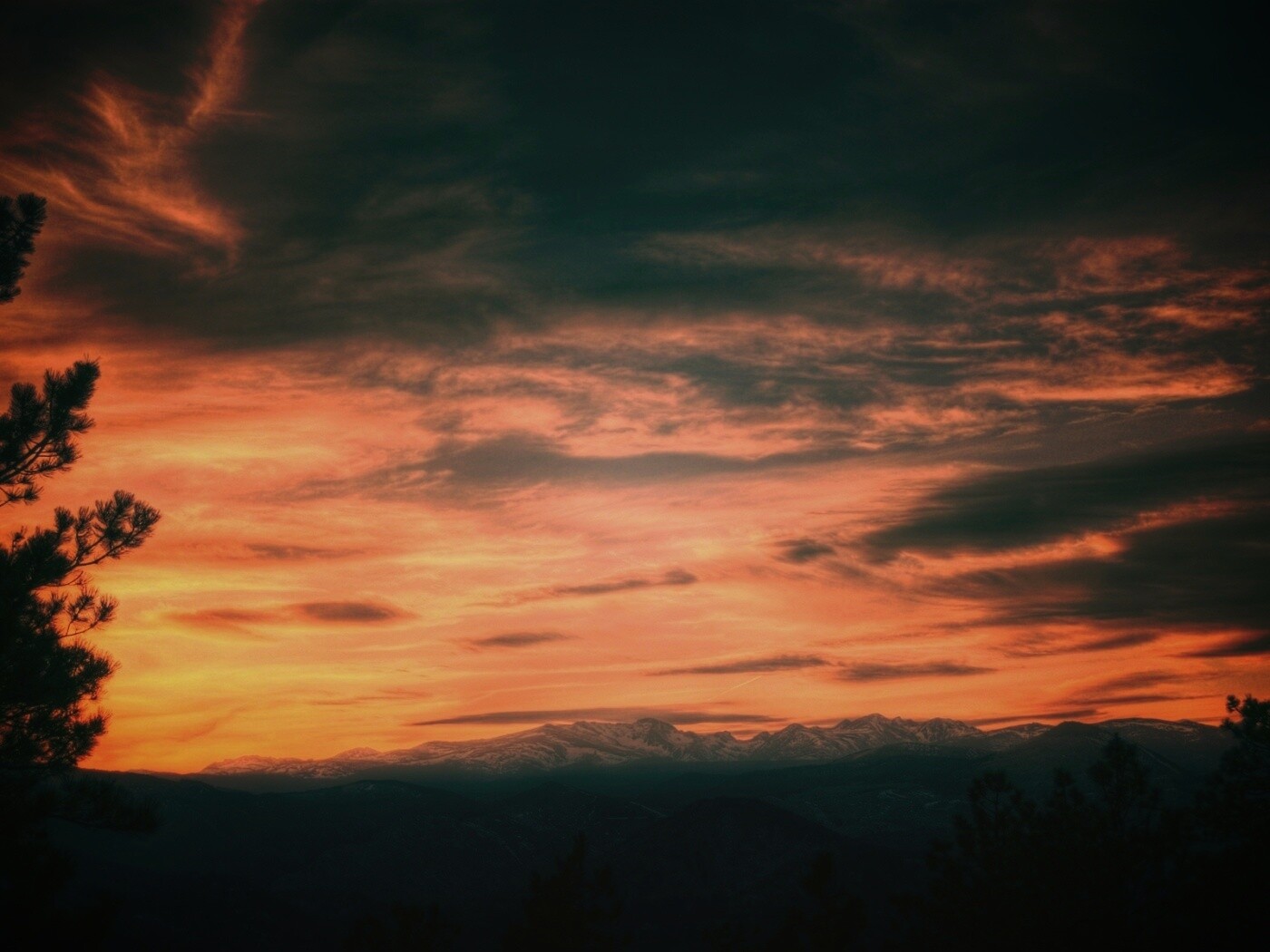 Горный закат обои