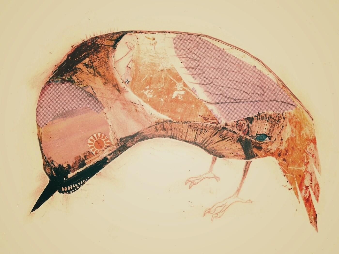 Аппликация Стефана Томпсона "Птица" обои