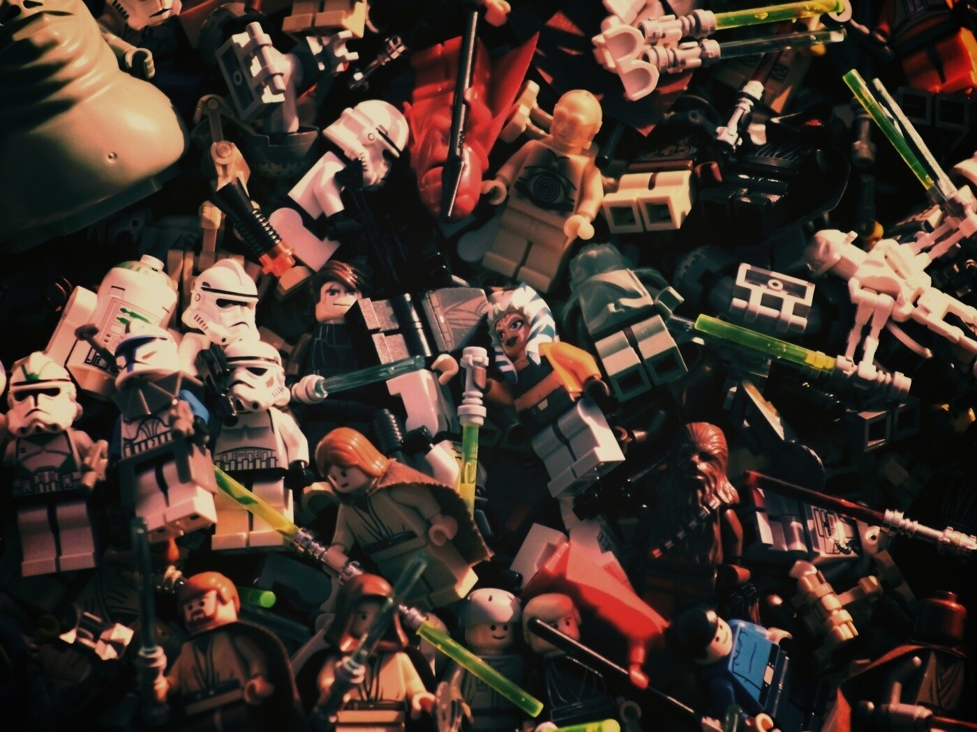 Человечки лего по мотивам звездных войн обои