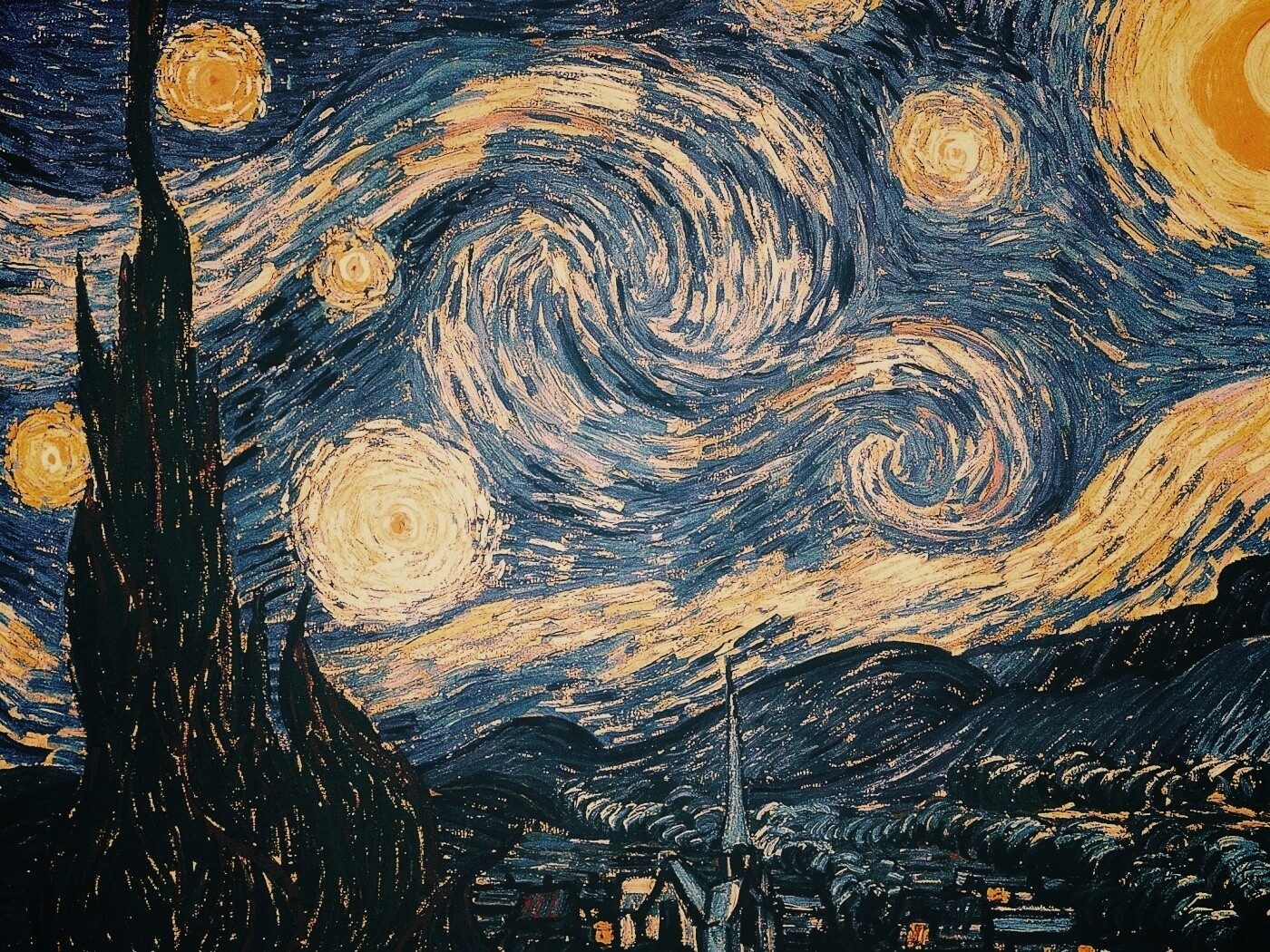 Рисунок города маслом обои