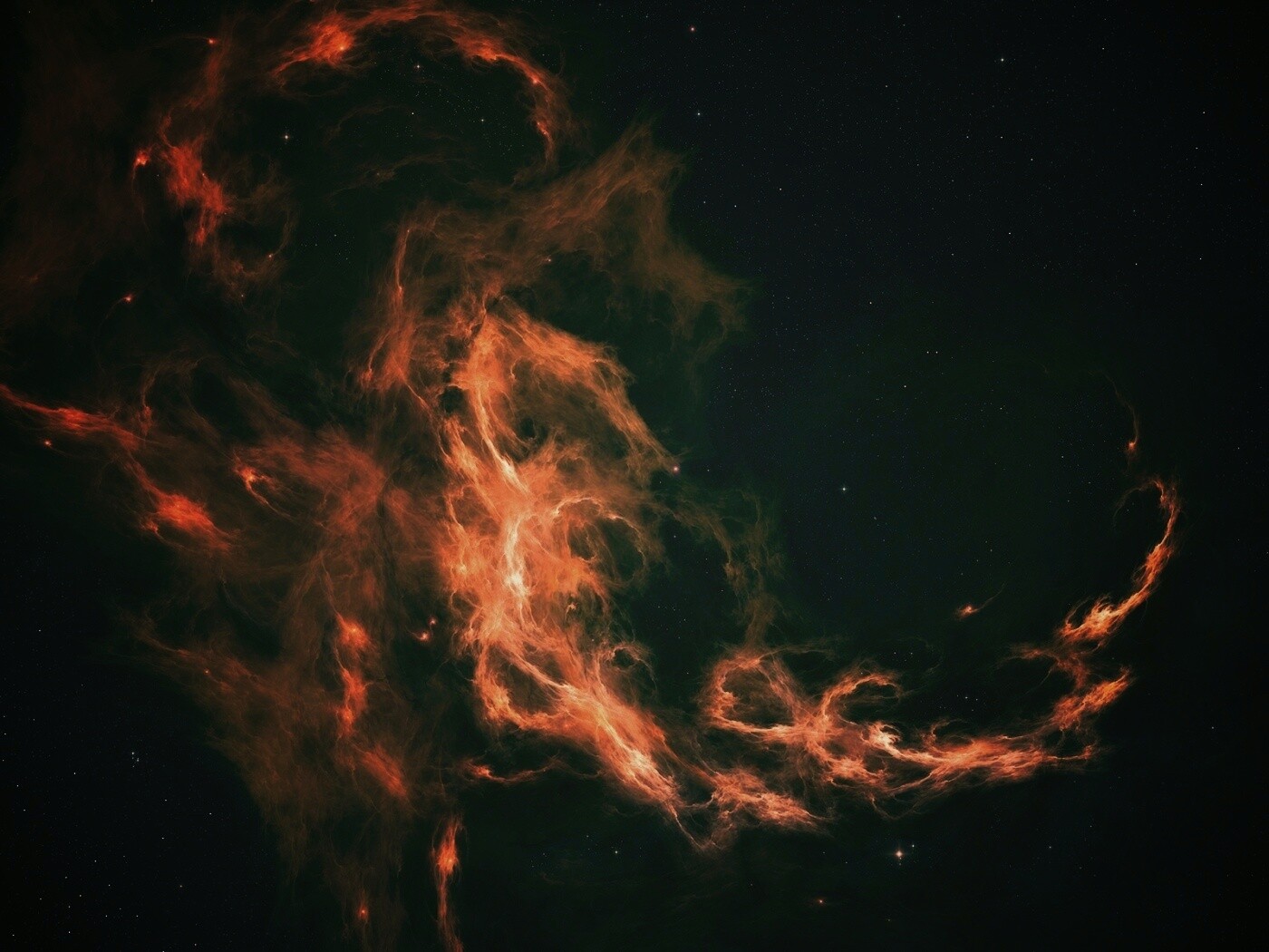 Яркая космическая туманность обои