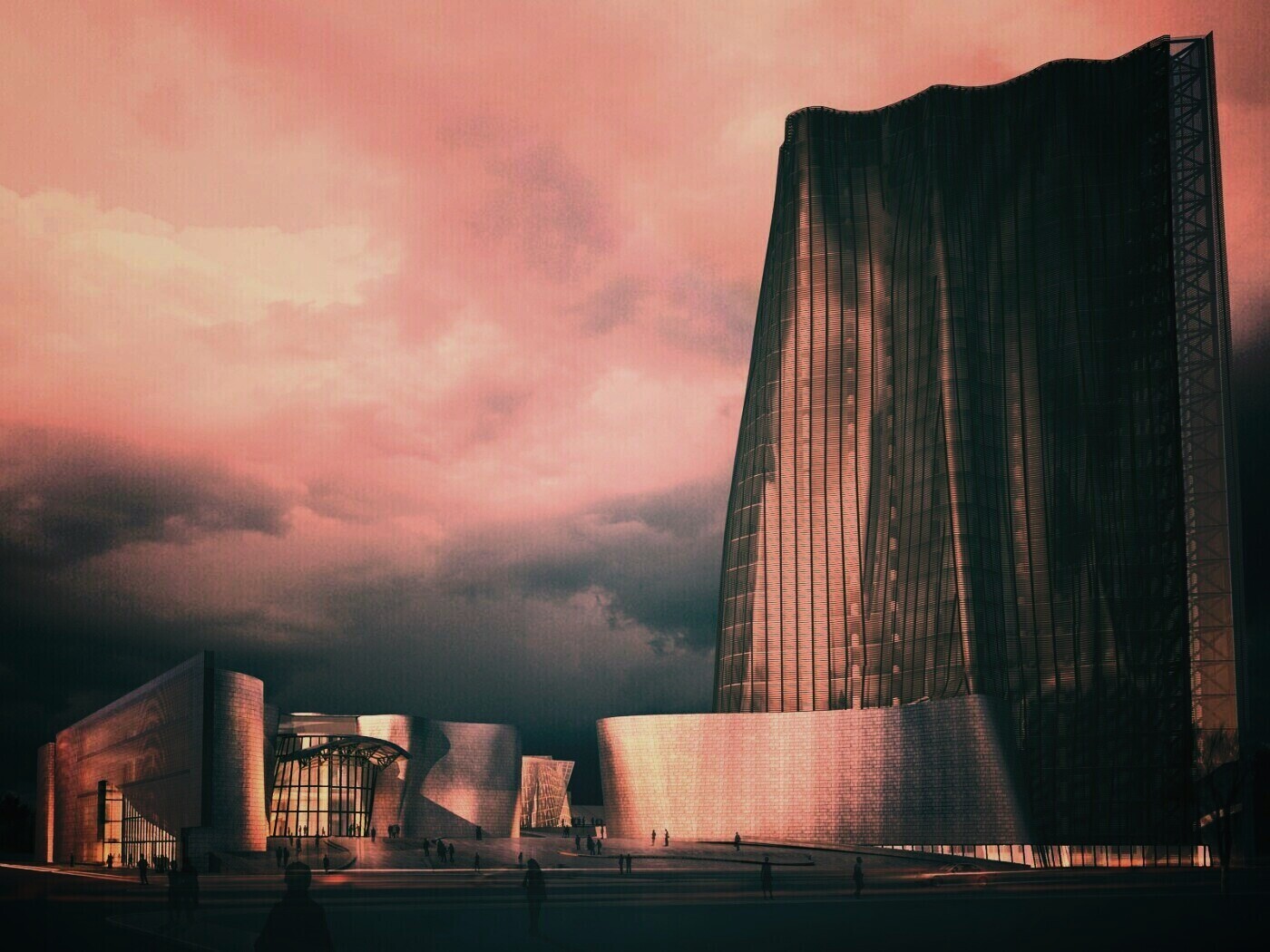 Здание обои