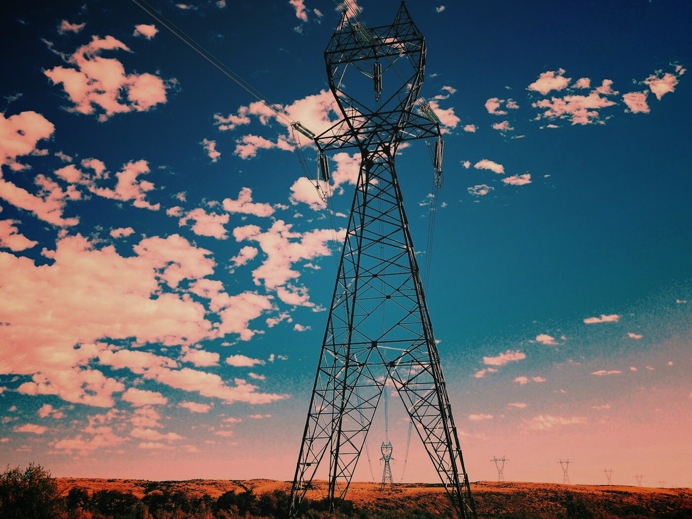 Линии электро передач обои