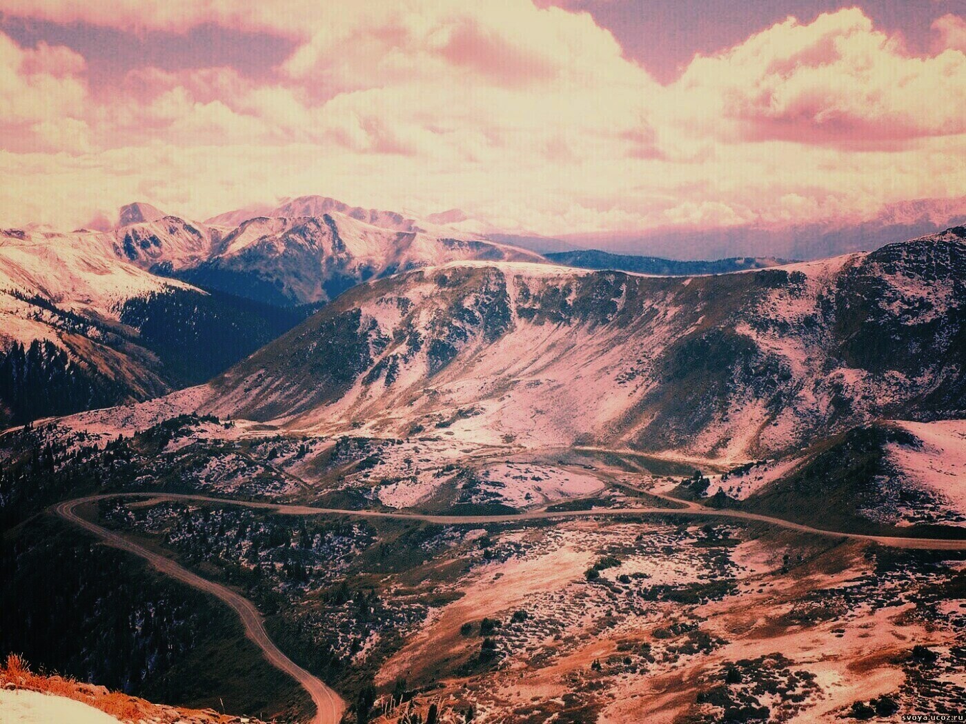 Горная дорога обои