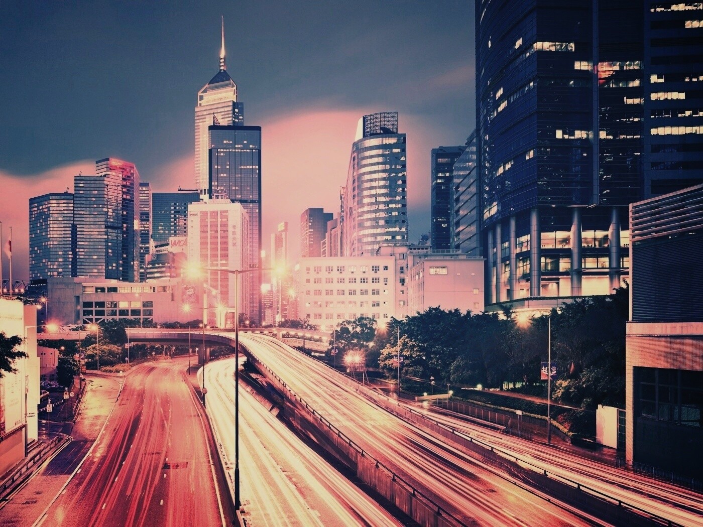 Огни Гонконга обои