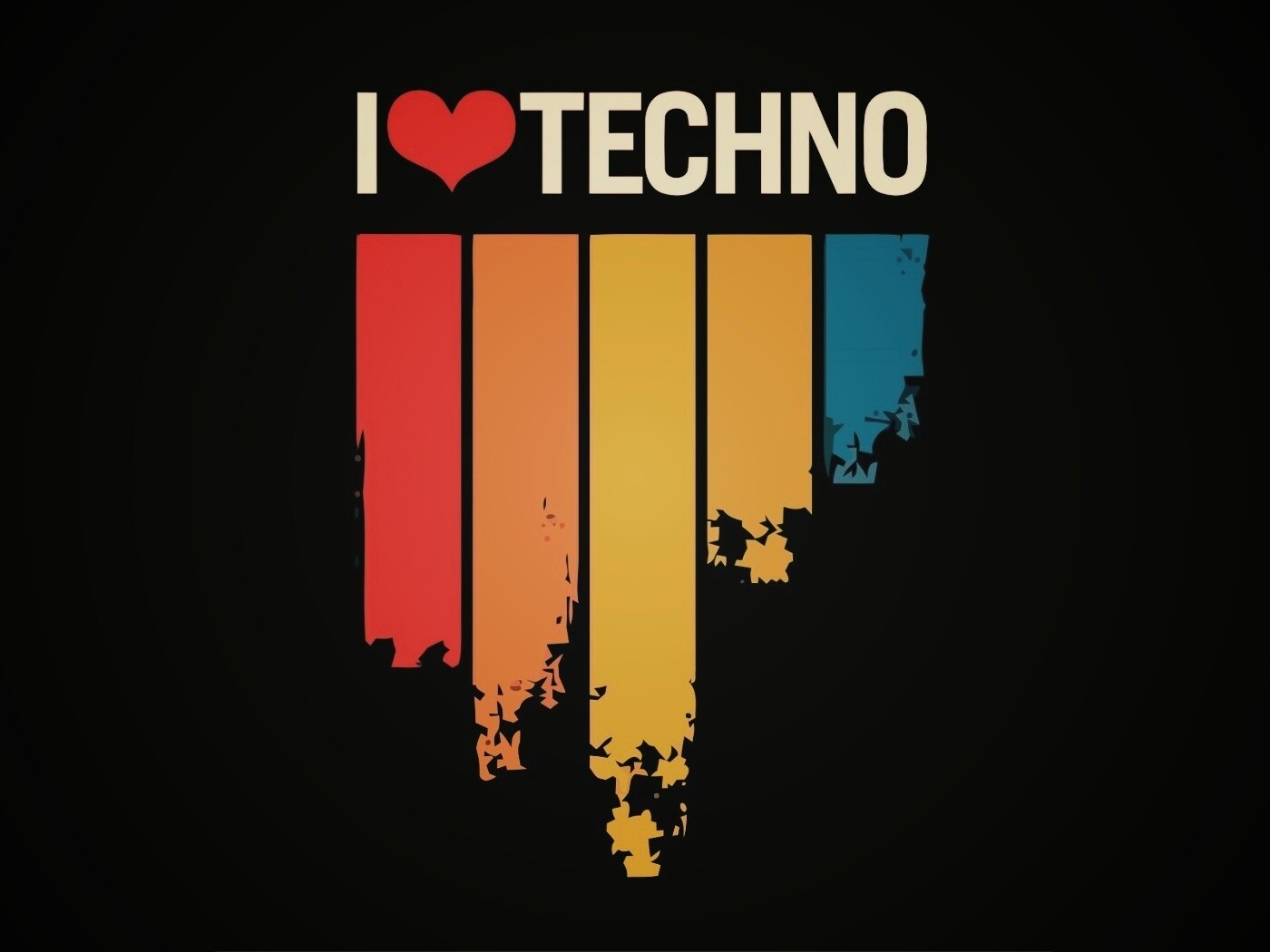 Я люблю техно обои