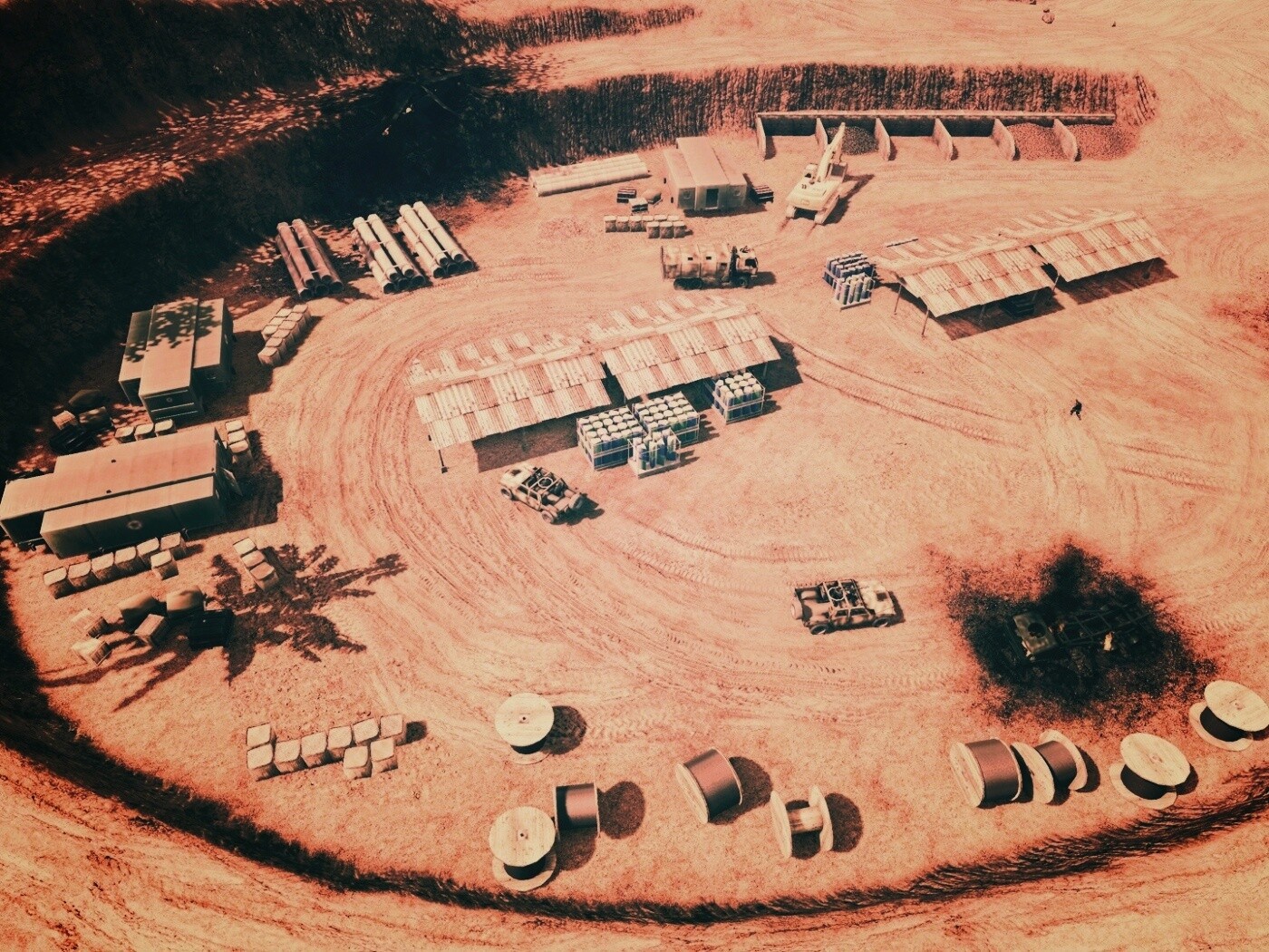 Вид на карьер из Crysis обои