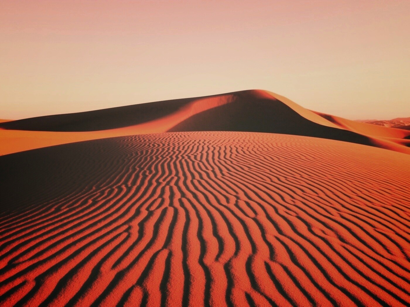 Красные барханы пустыни обои