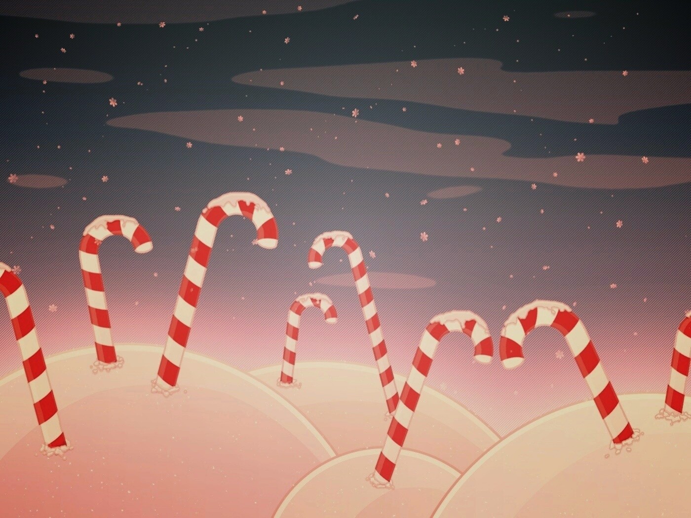 Леденцы в сугробах обои