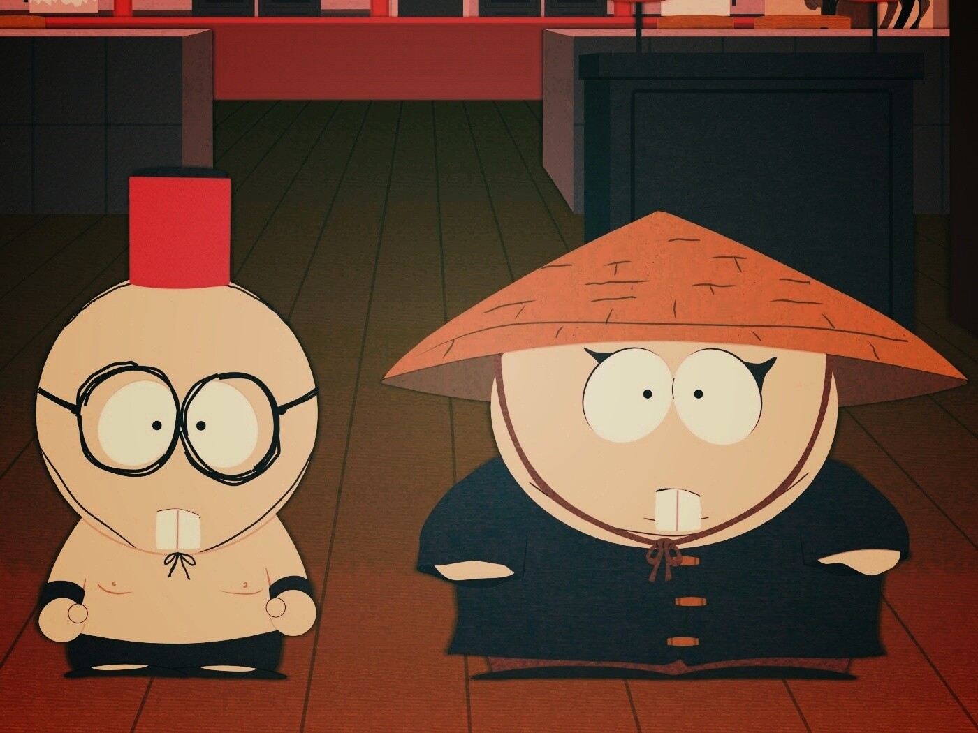 Баттерс Стотч и Эрик Картман в Китайской проблеме обои