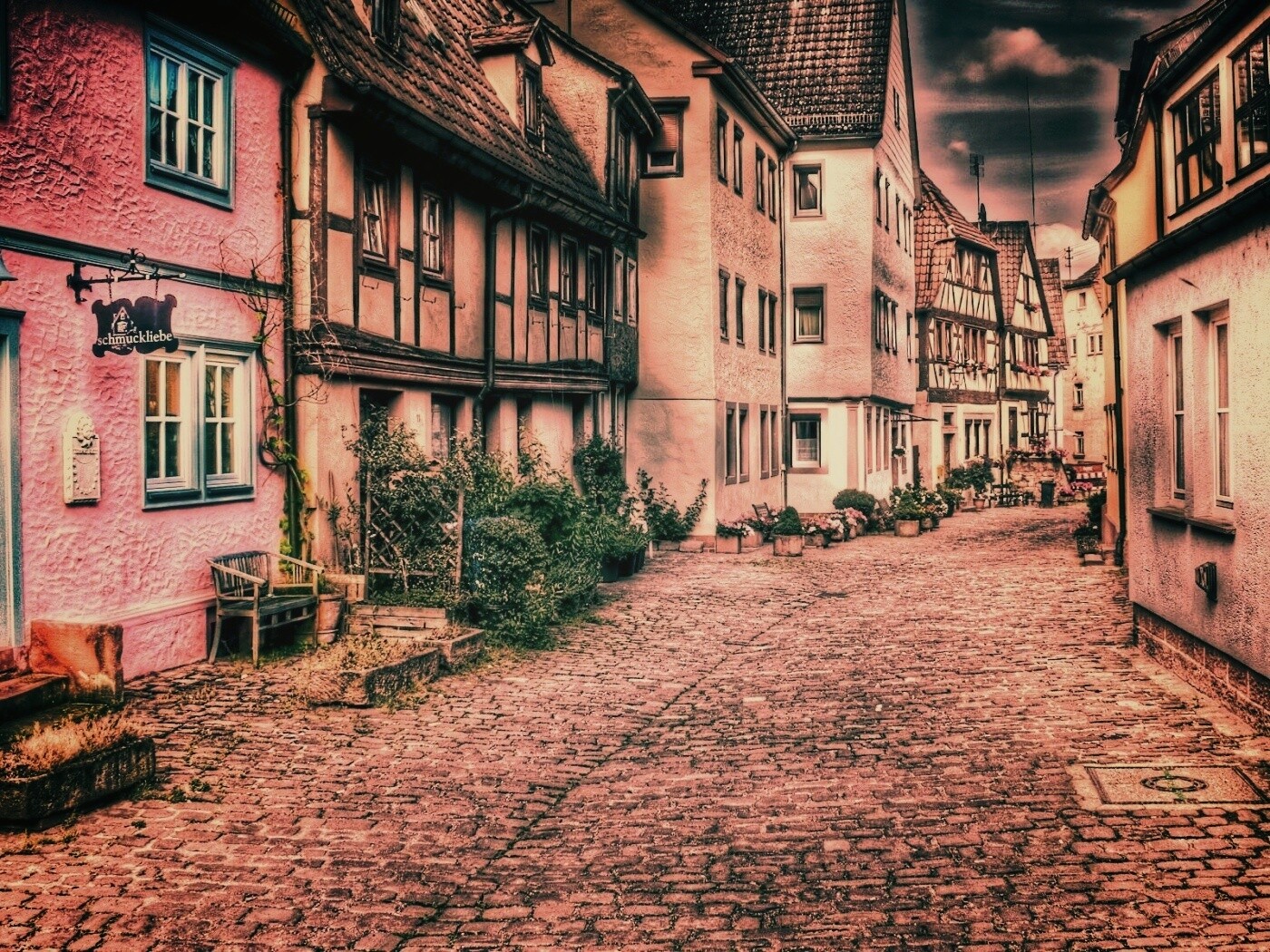 Старый городок обои