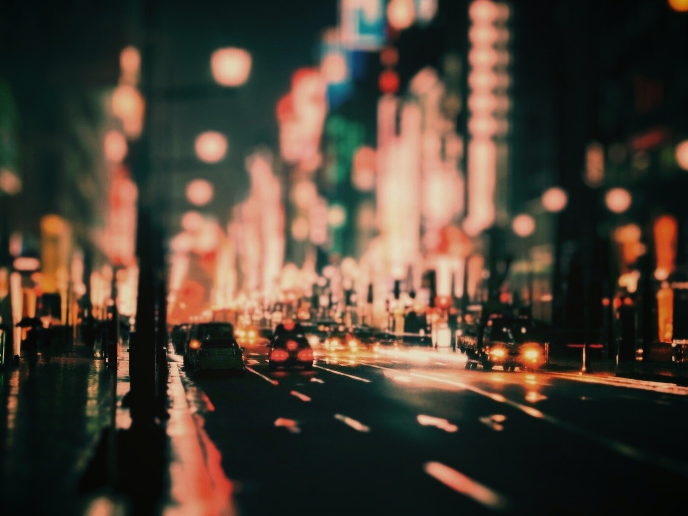 Игрушечный город огней обои