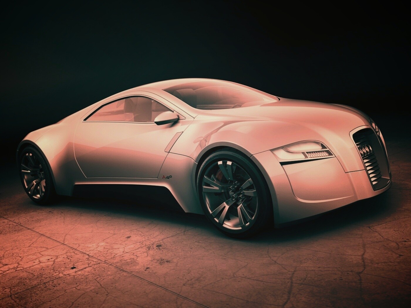 Серебристый концепт ауди обои