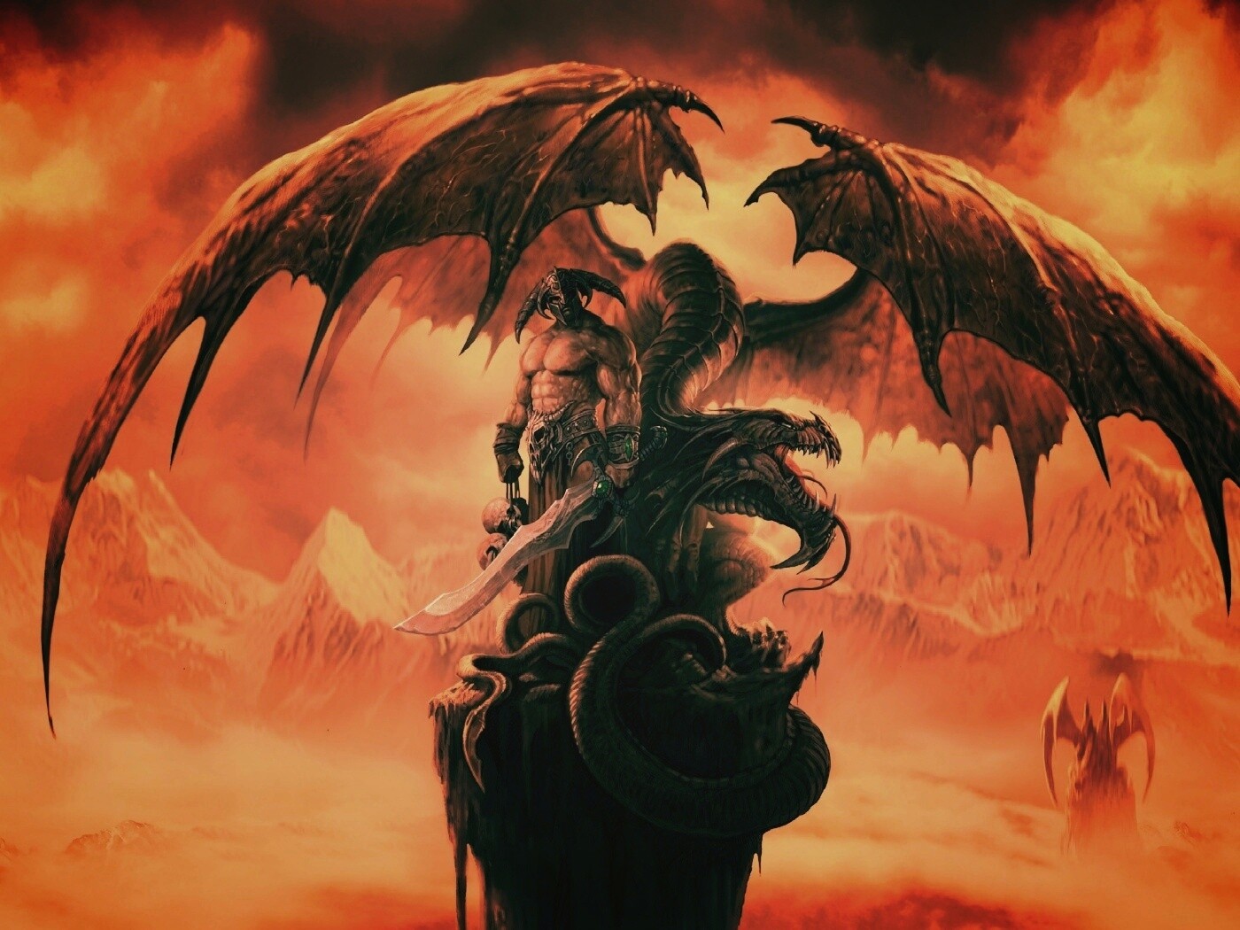 Варвар и дракон обои