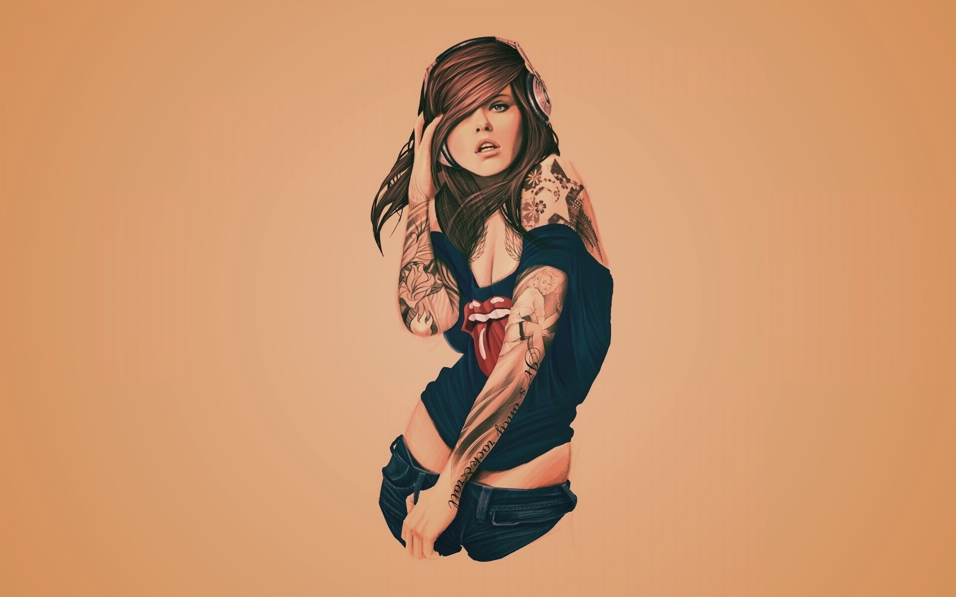 Музыкальная девочка обои