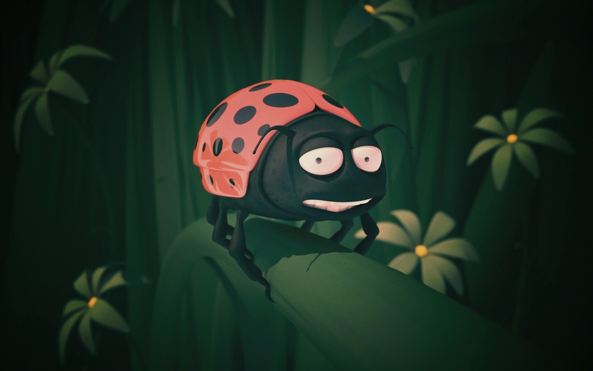 Глазастая божья коровка обои