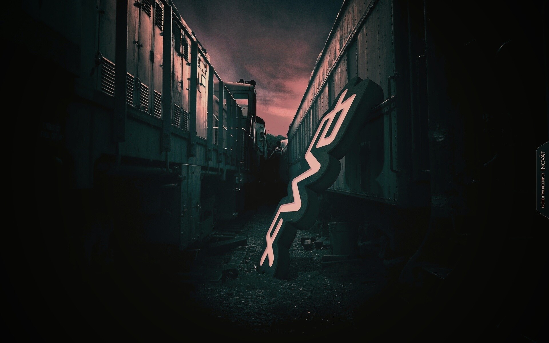 Упавшая вывеска обои