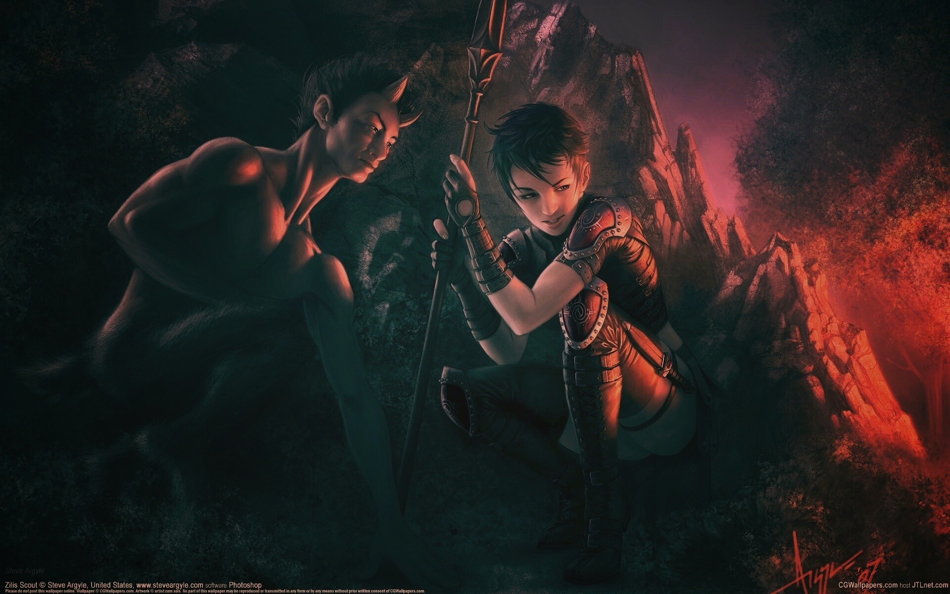 Девушка и сильван обои