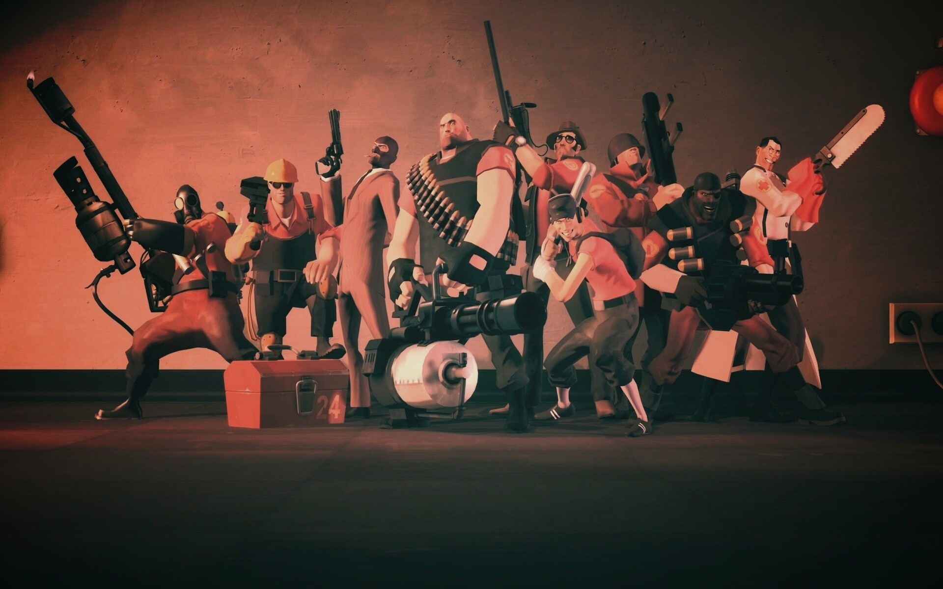 Герои игры Team Fortress 2 обои