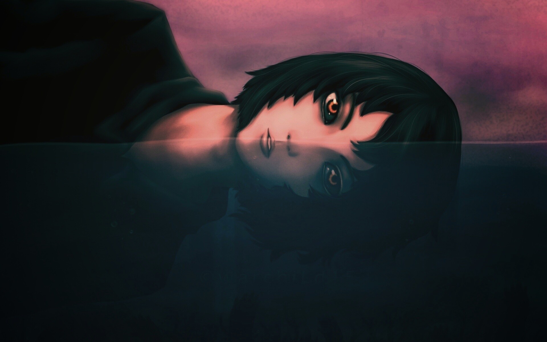 Девочка в воде обои