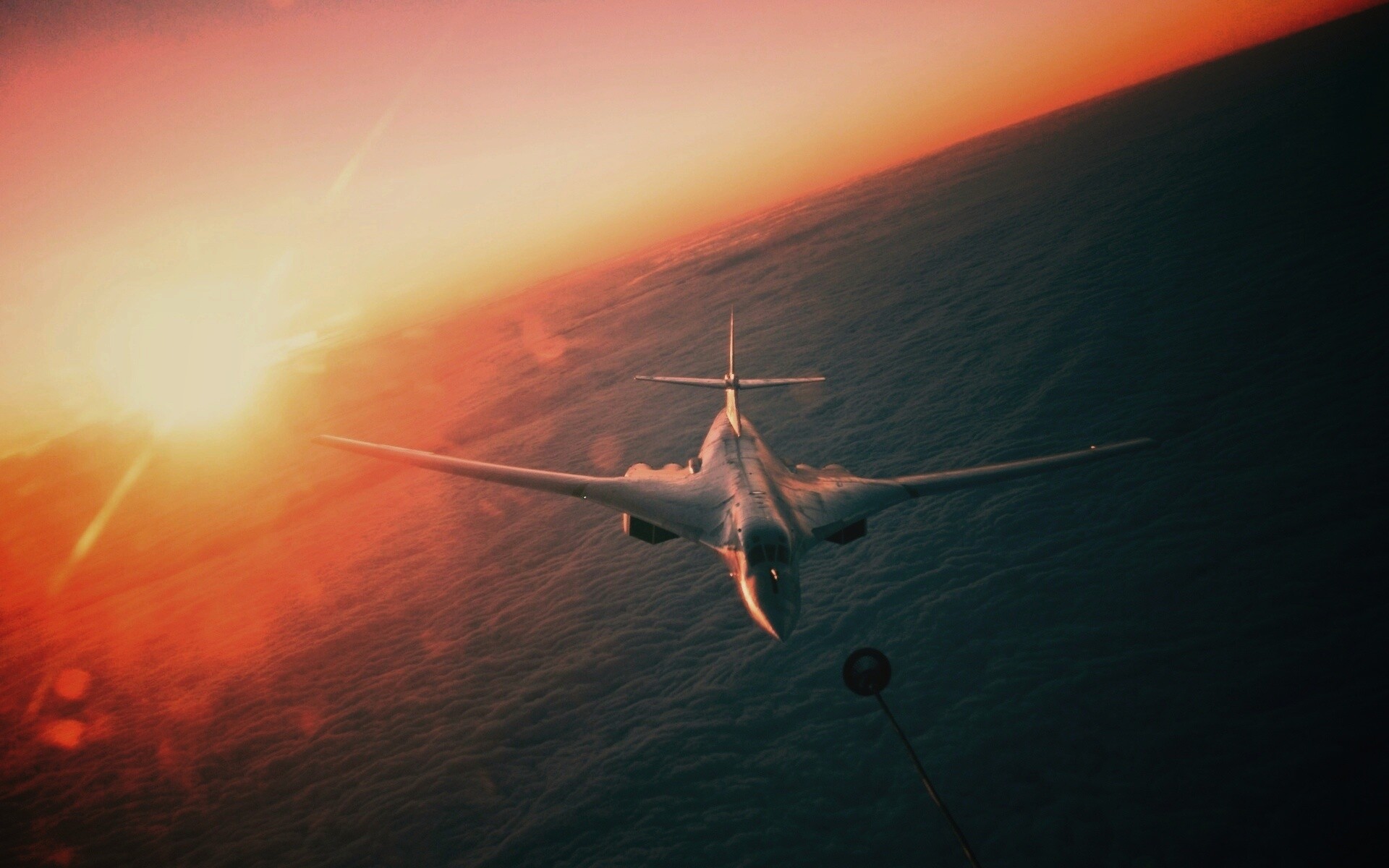 Ту 160 над облаками обои