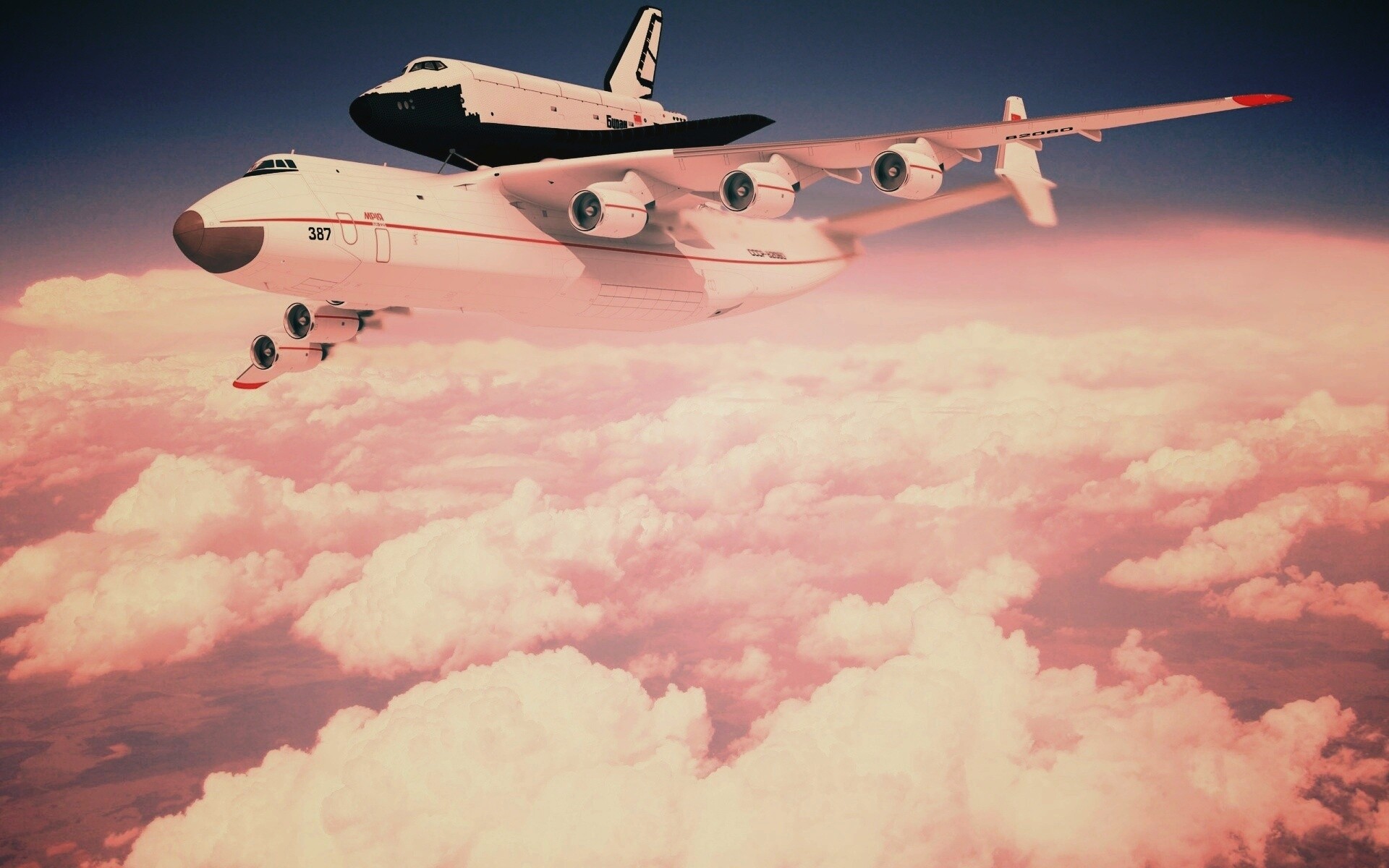 Авиатранспортировка Бурана обои