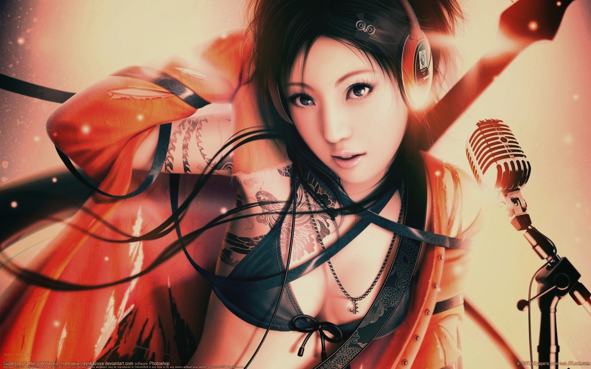 Поющая японка обои