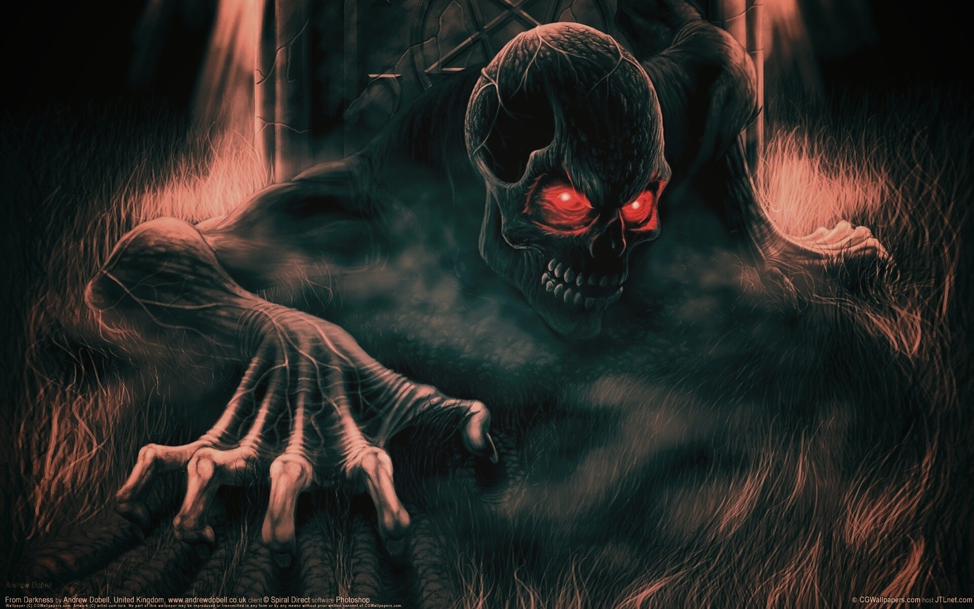 Черный труп вылезает из могилы обои