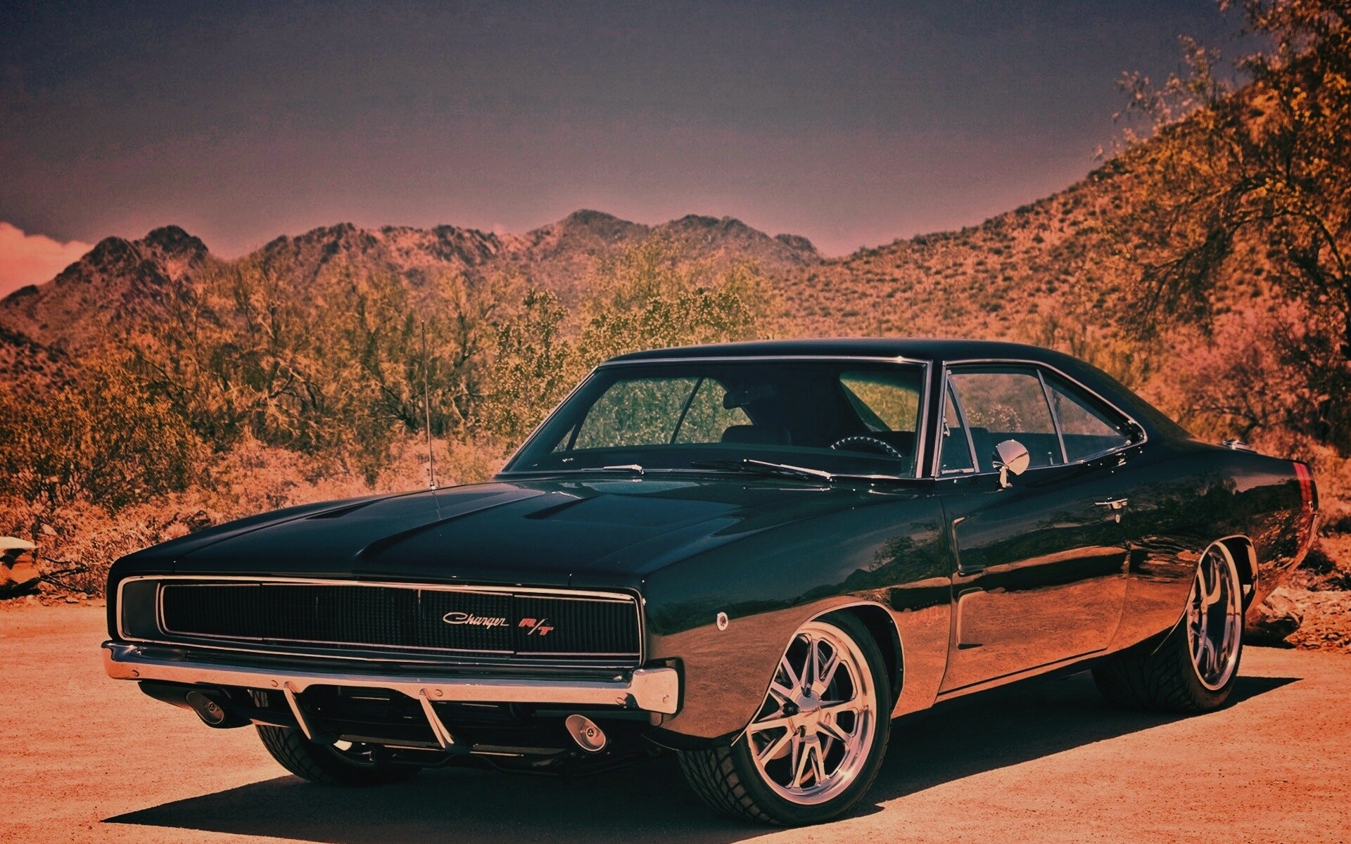 Черный Додж обои