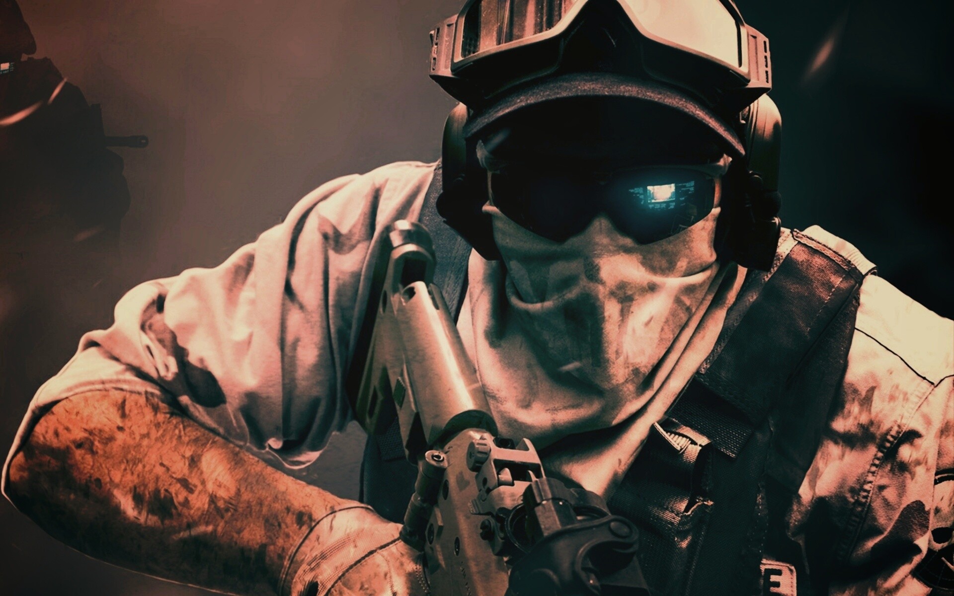 Боец в маске обои