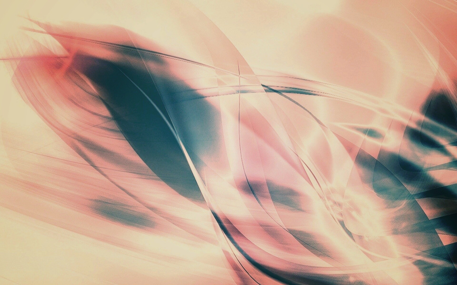 Светящиеся полупрозрачные волны обои