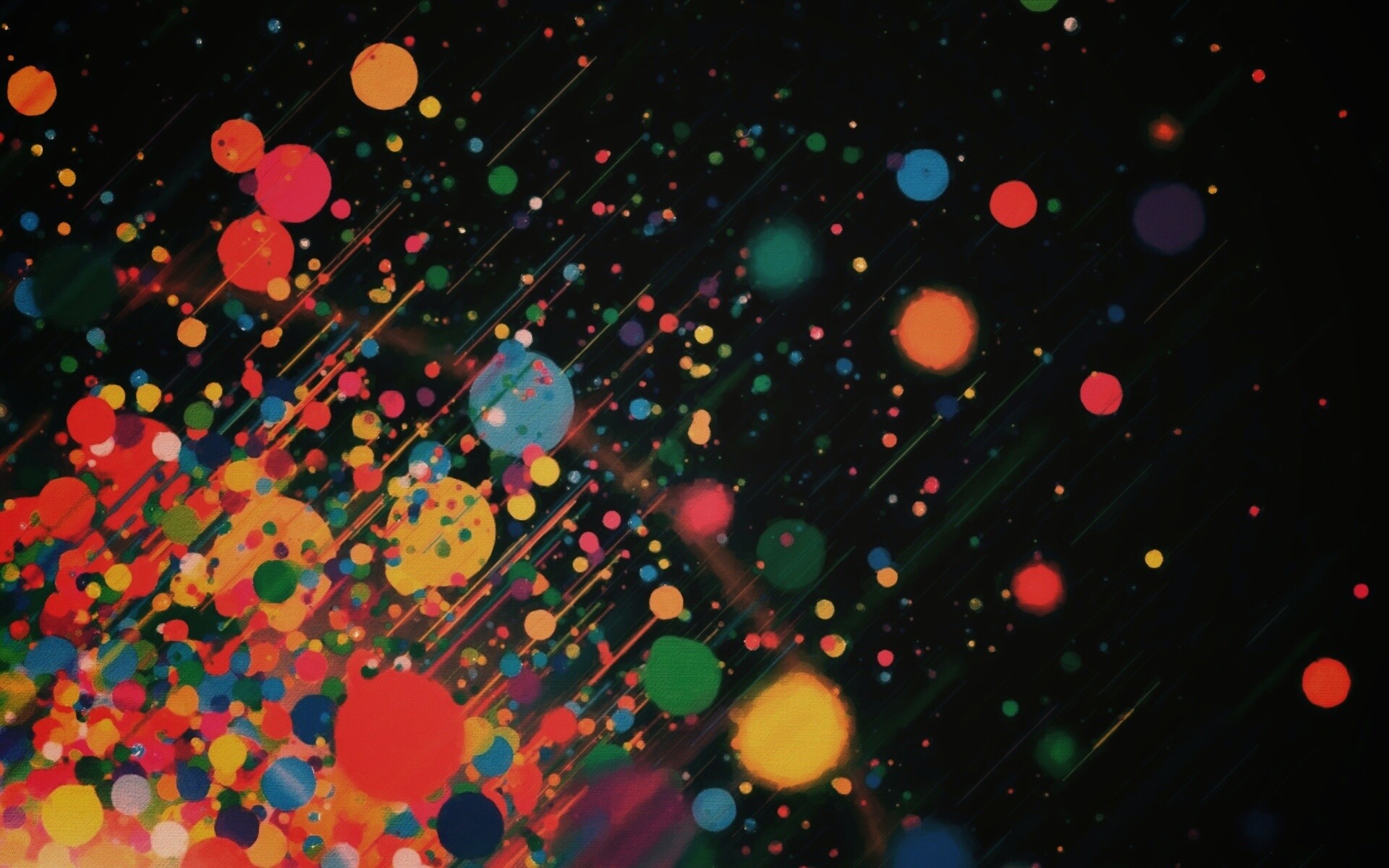 Полёт разноцветных кругов обои