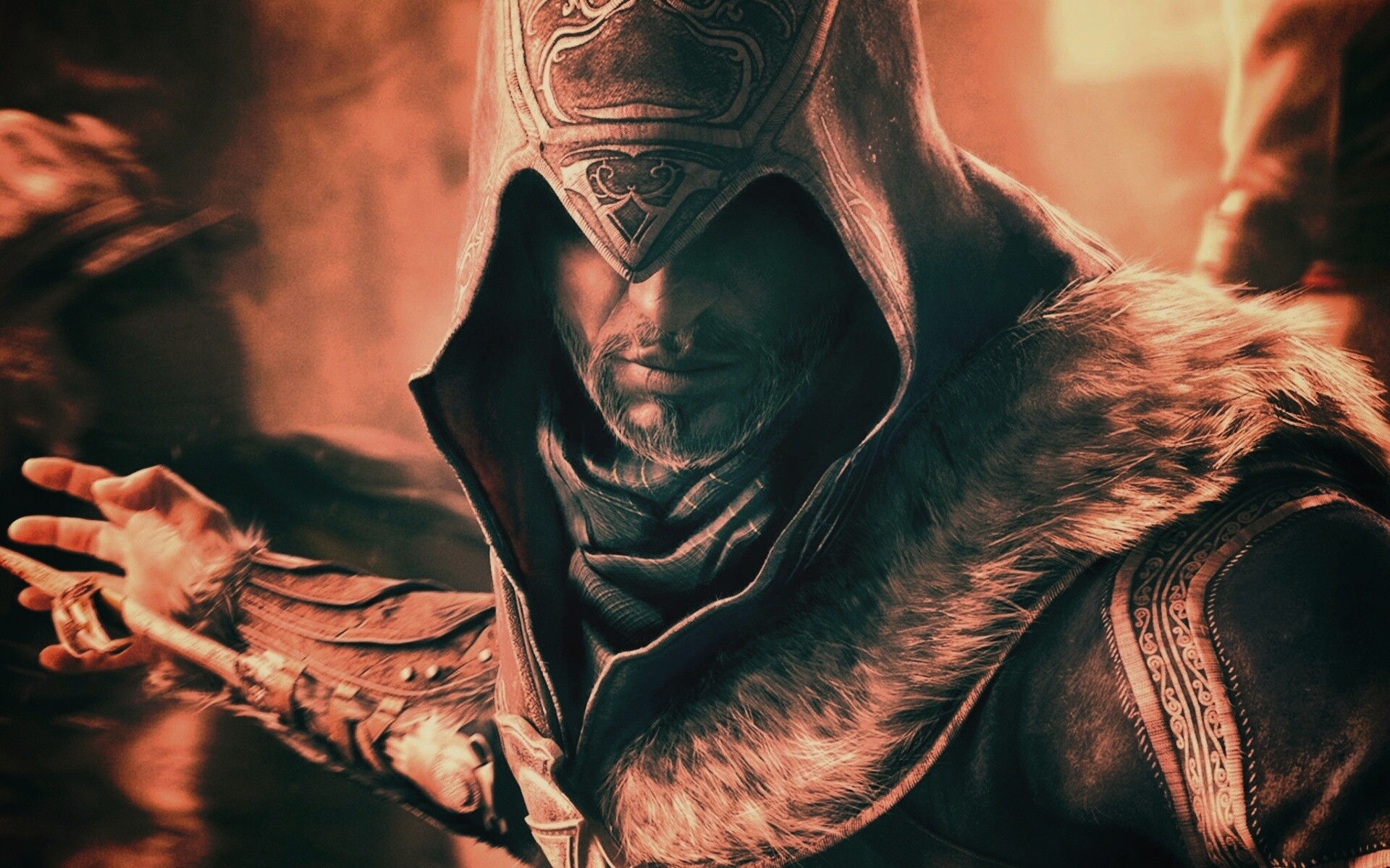 Ассасин перед атакой обои