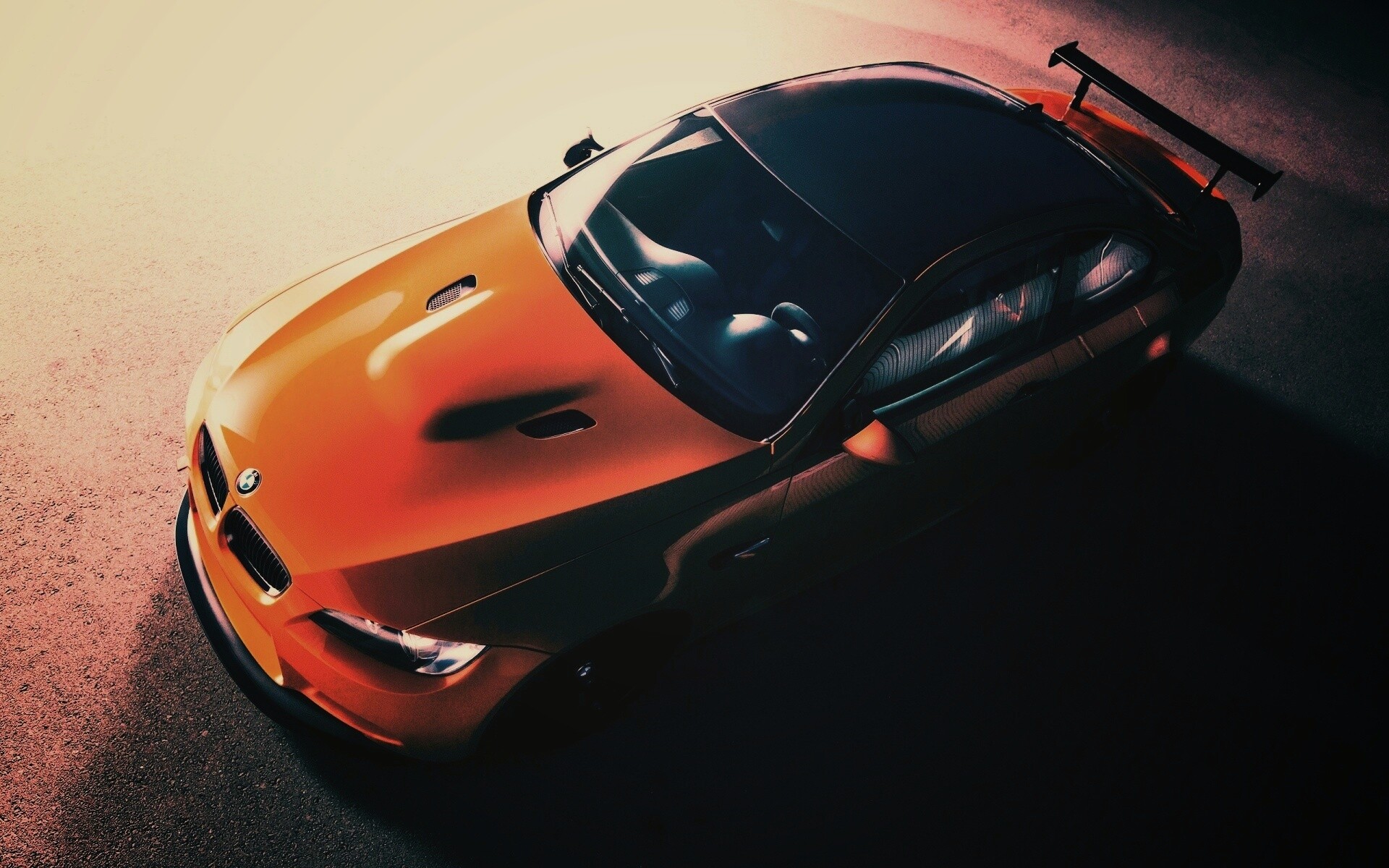 Оранжевый BMW обои