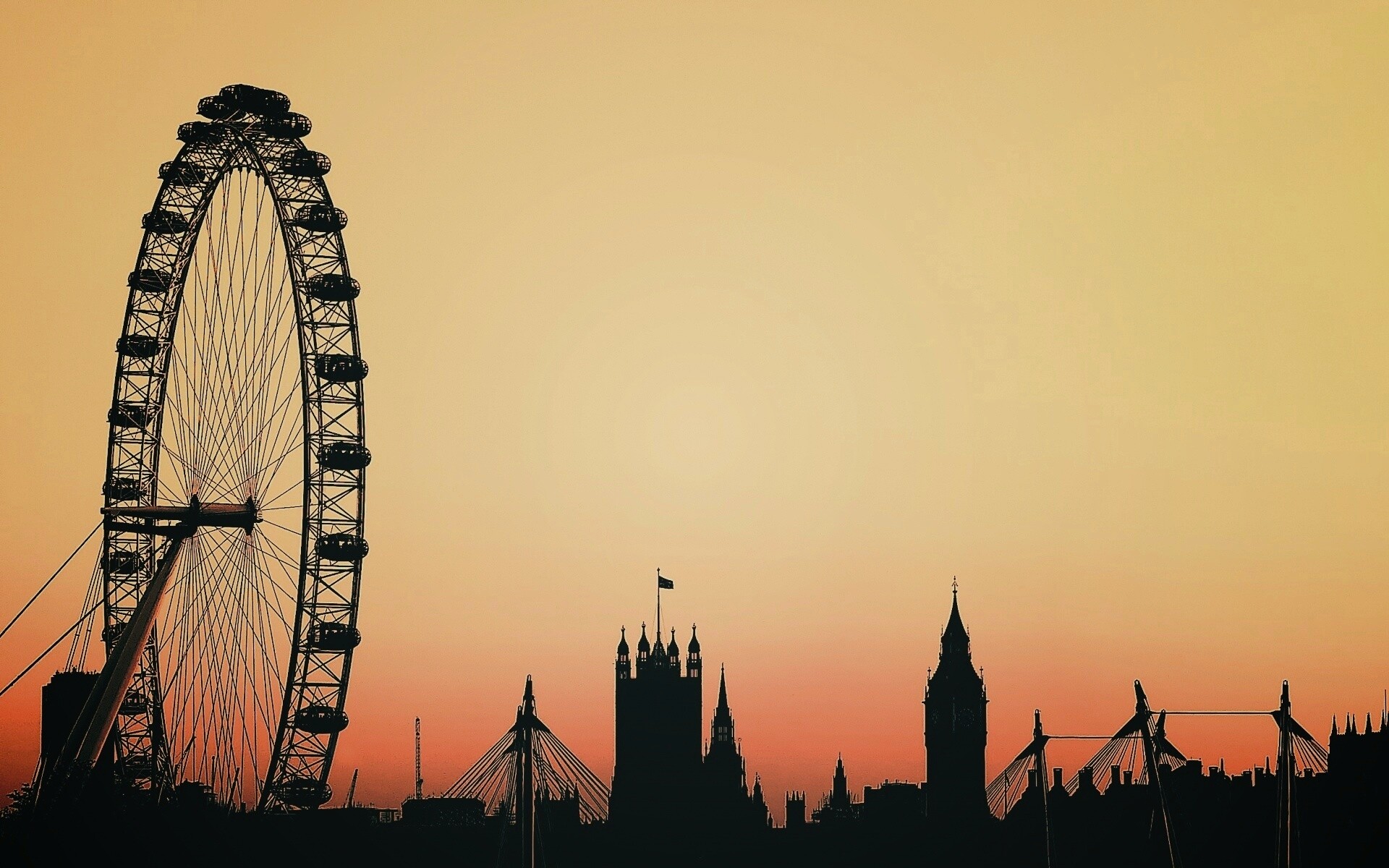 Силуэт Лондона обои