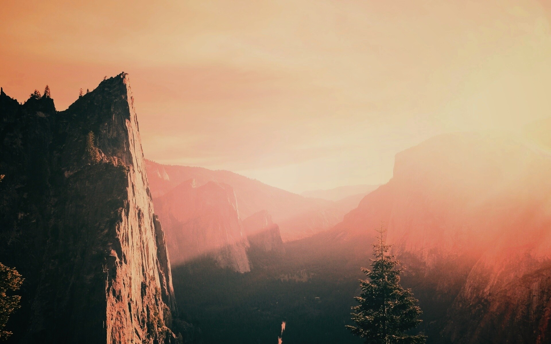 Горный пейзаж обои