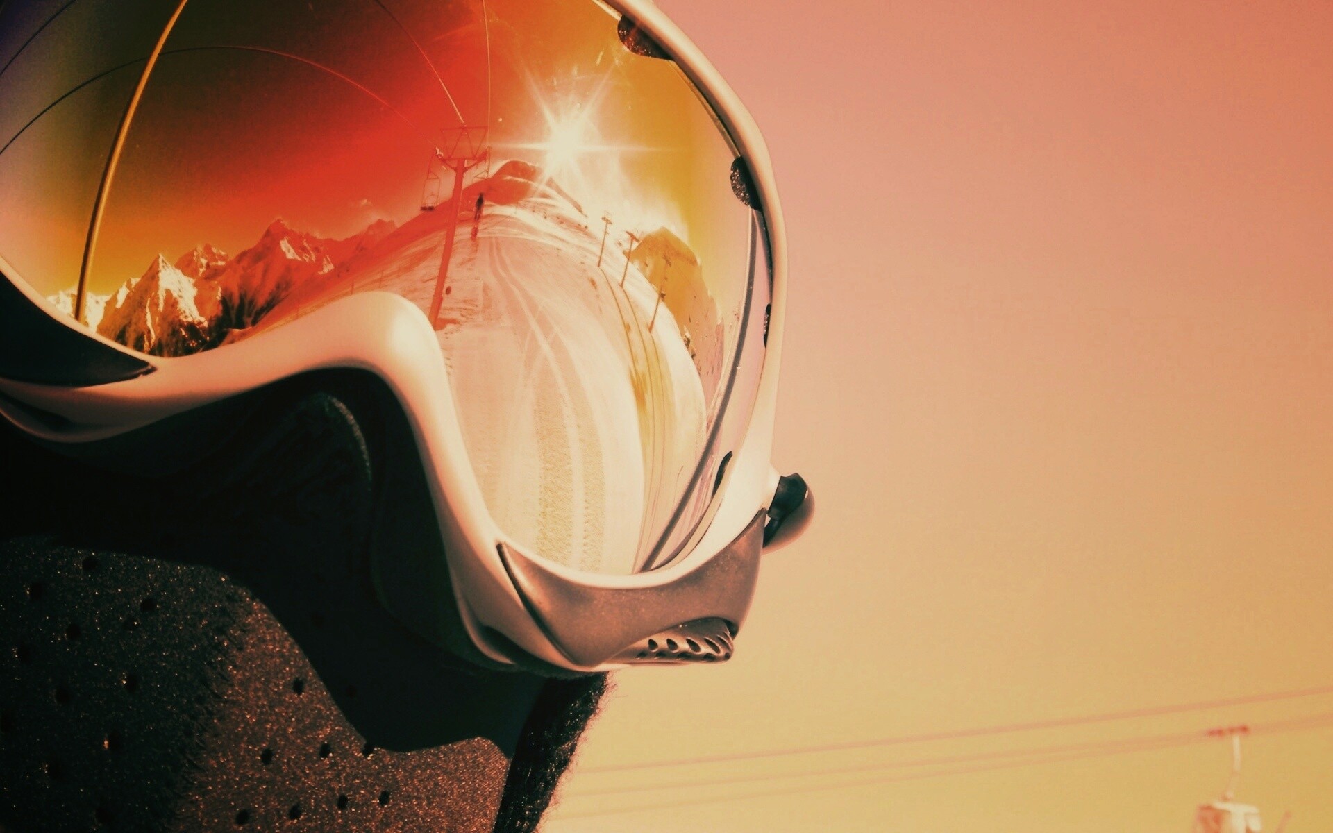 Маска сноубордиста обои