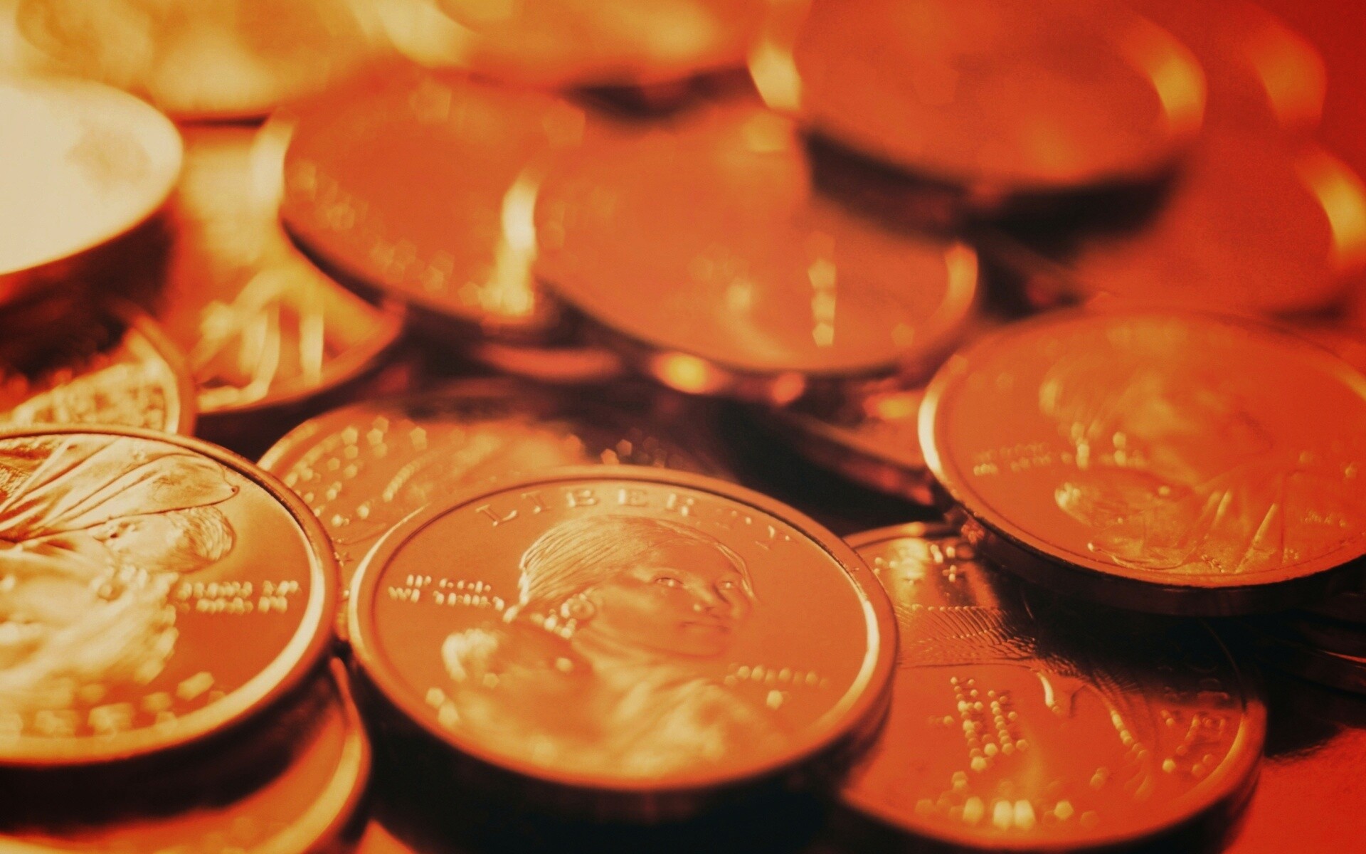 Золотые монеты обои