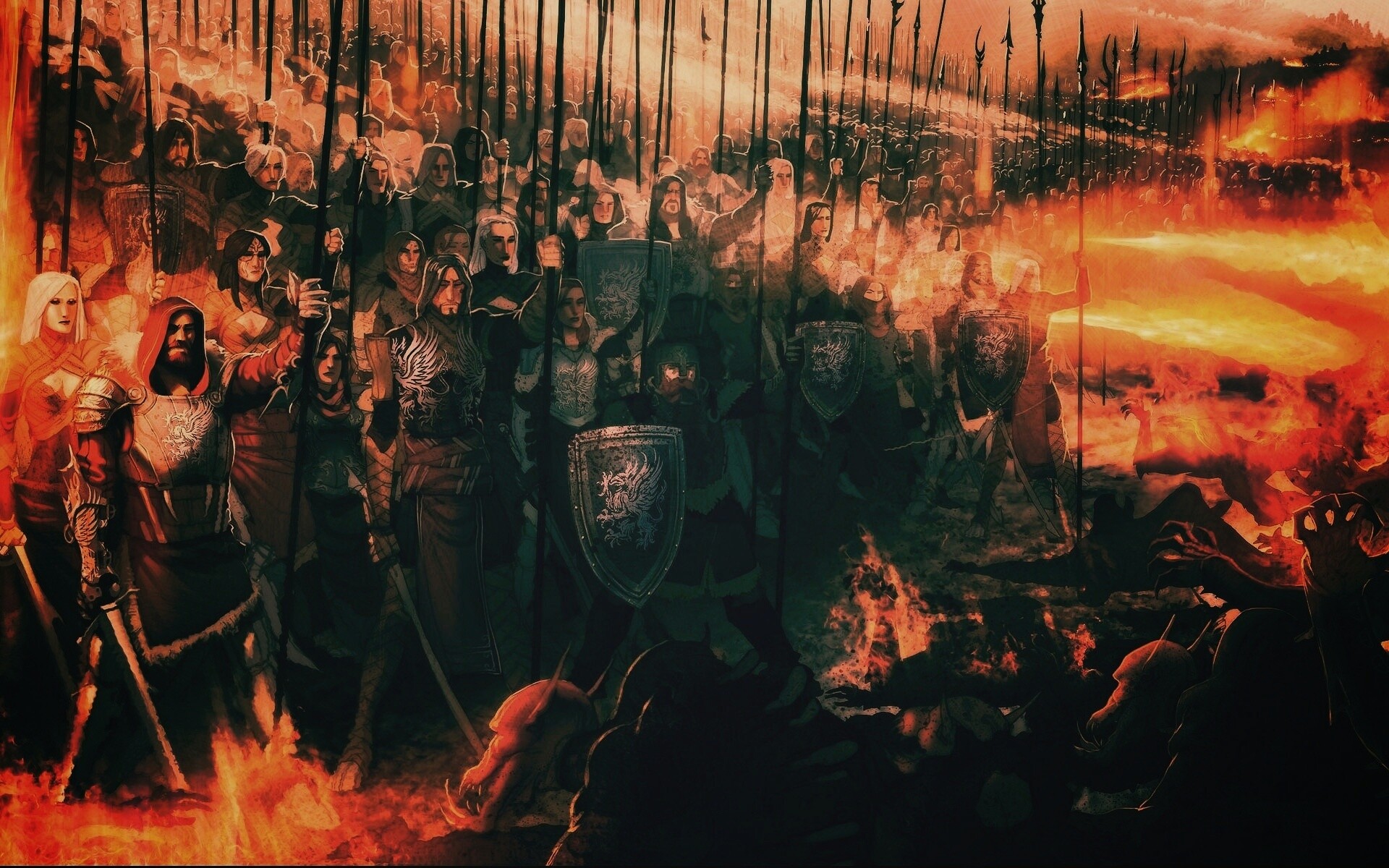 Борьба против порождений тьмы обои