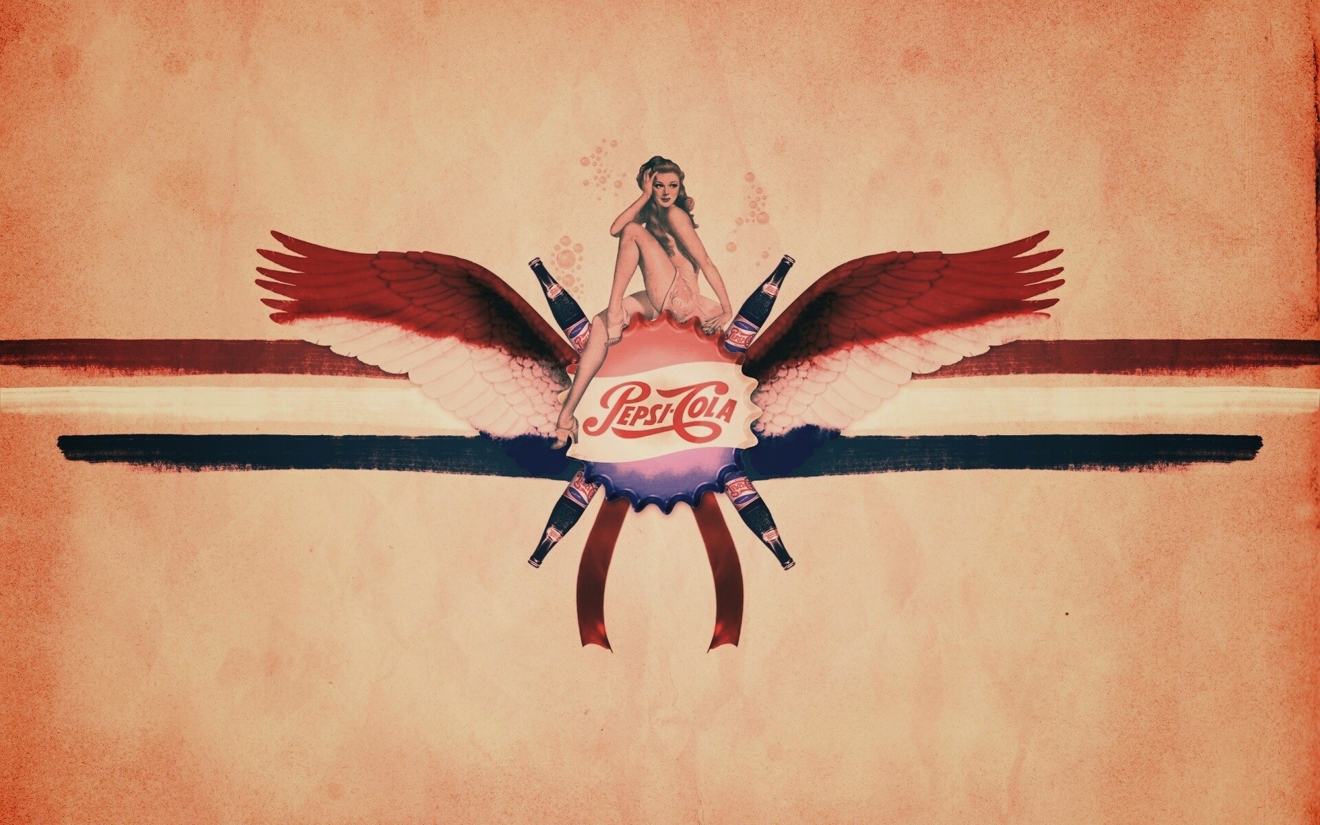 Пепси-Кола в стиле ретро обои