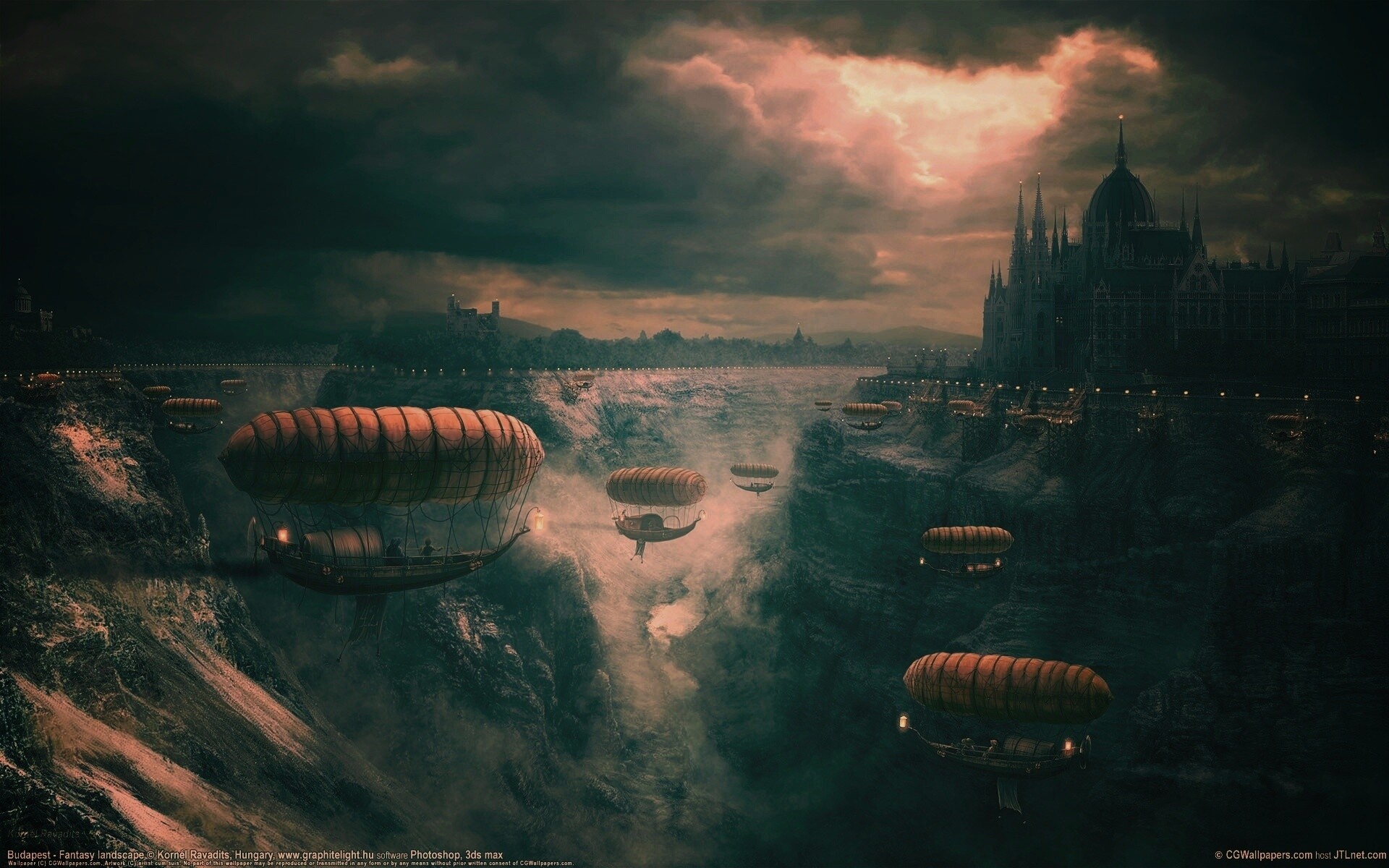 Фентезийный Будапешт обои